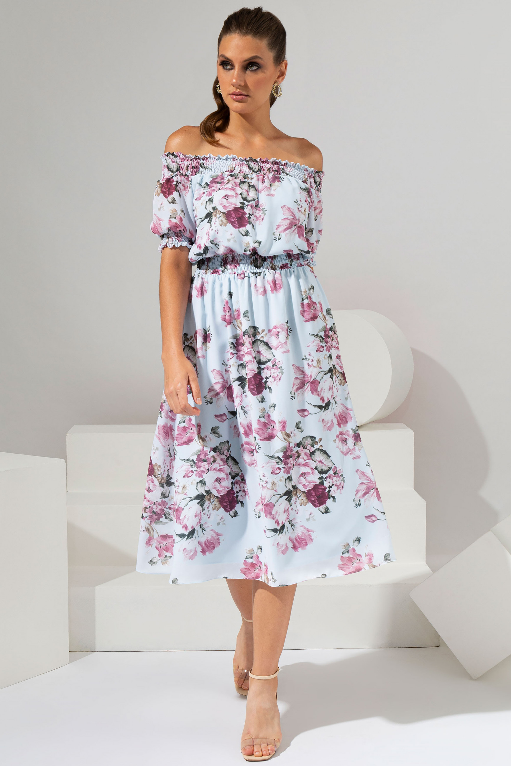 Vestido Midi Estampado Gaby Serenity