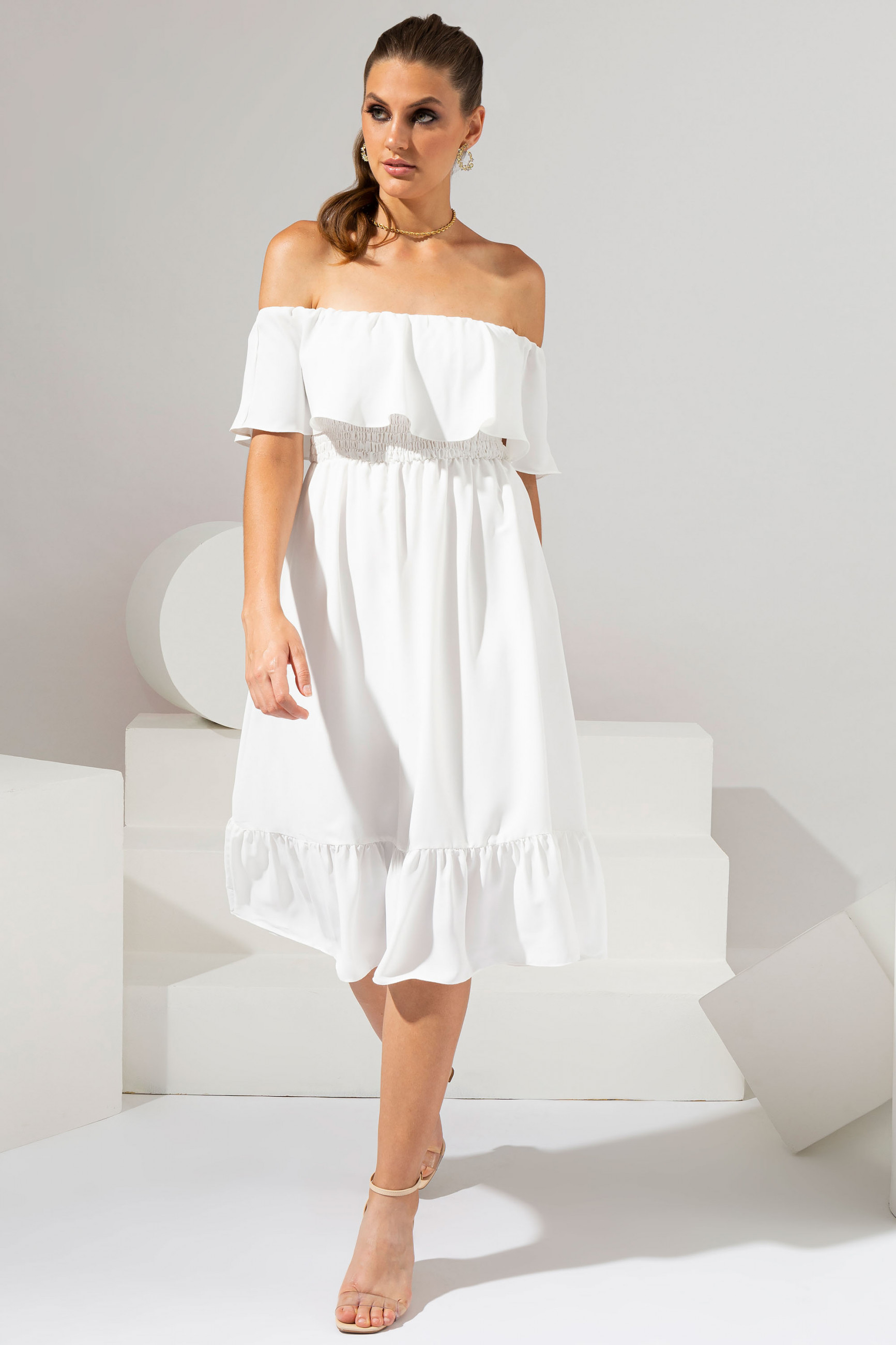 Vestido Midi Mia Off White