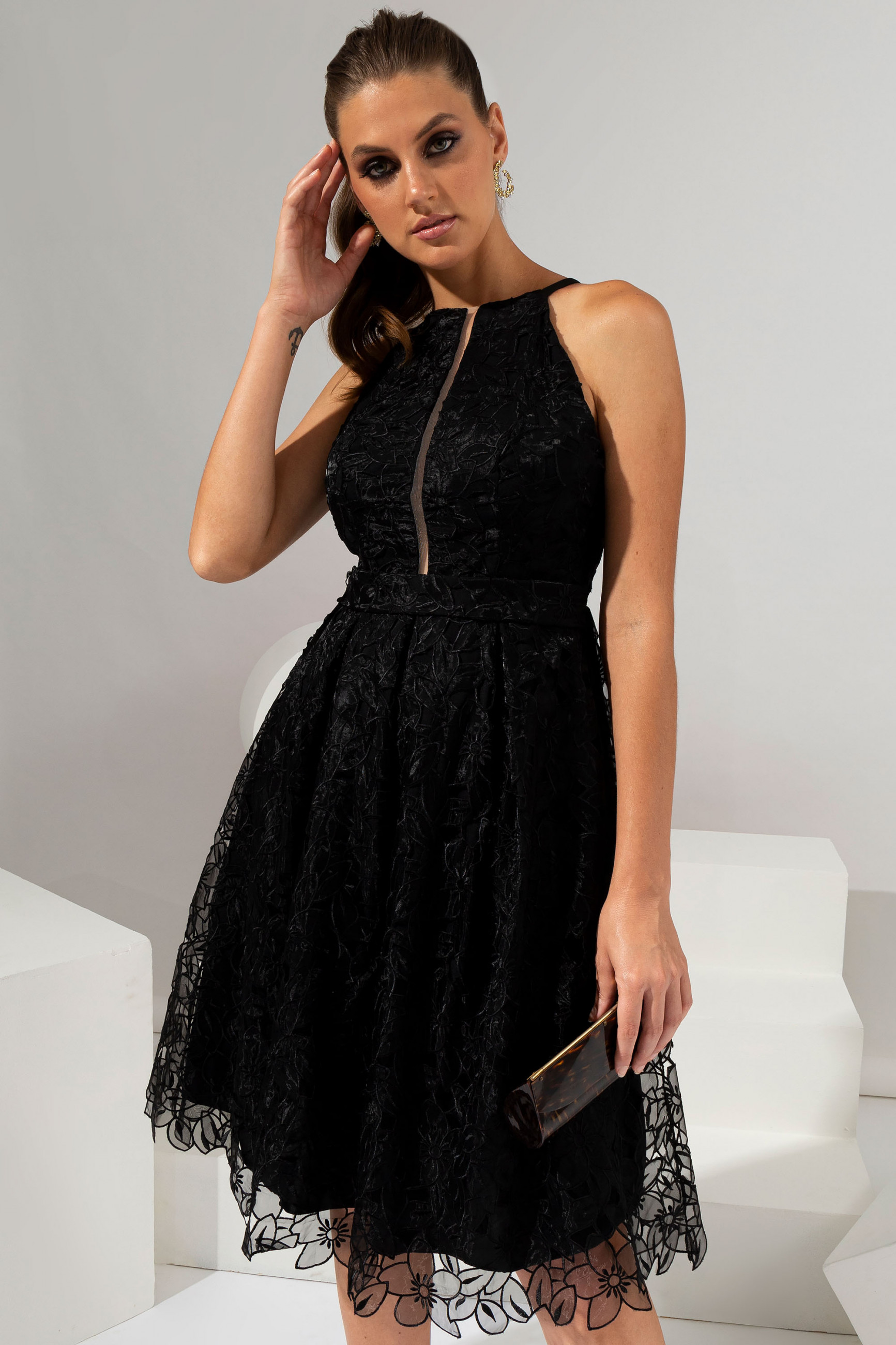 Vestido Midi Bella Preto