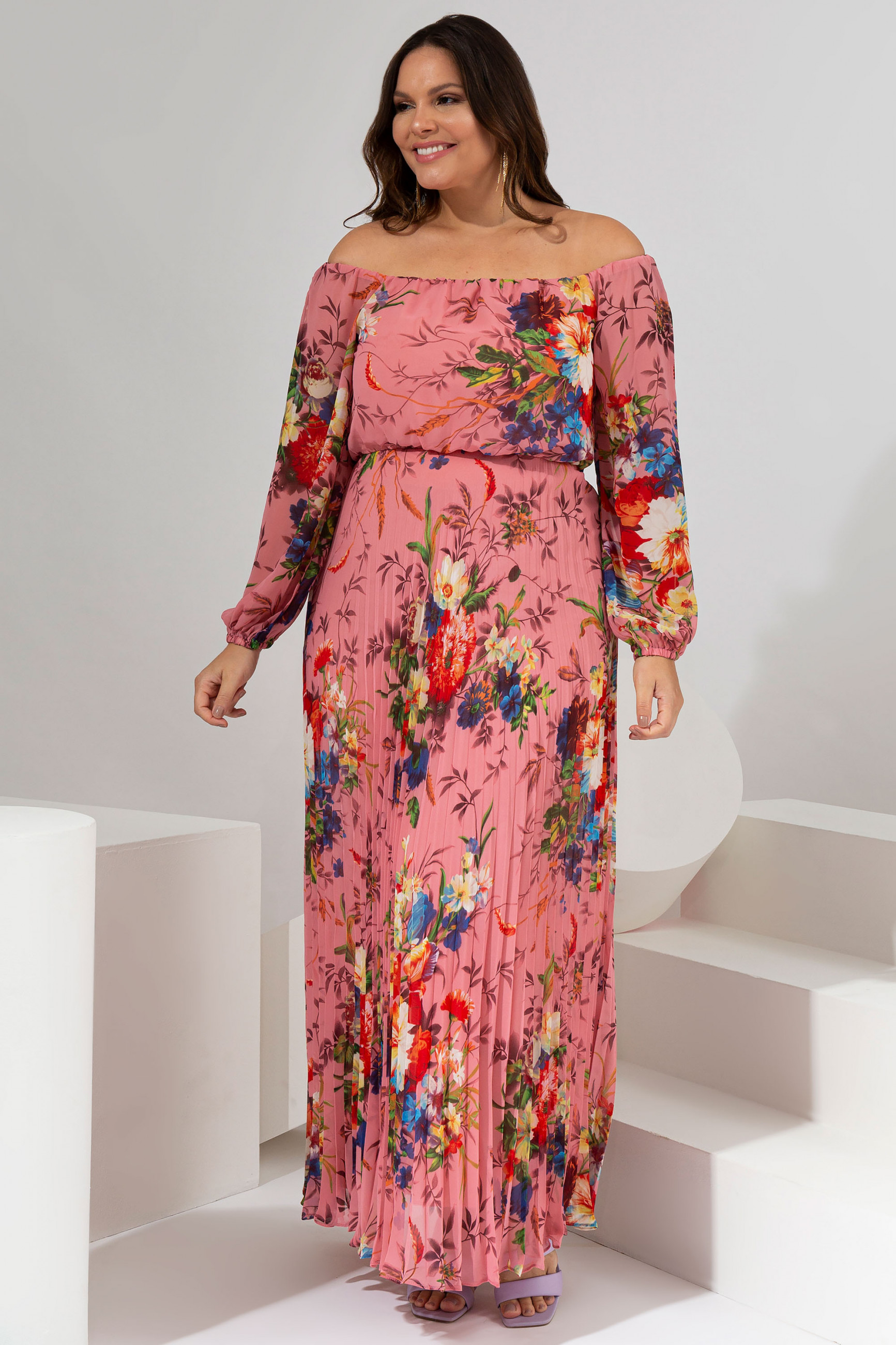 Vestido Longo Estampado Rubi Rose