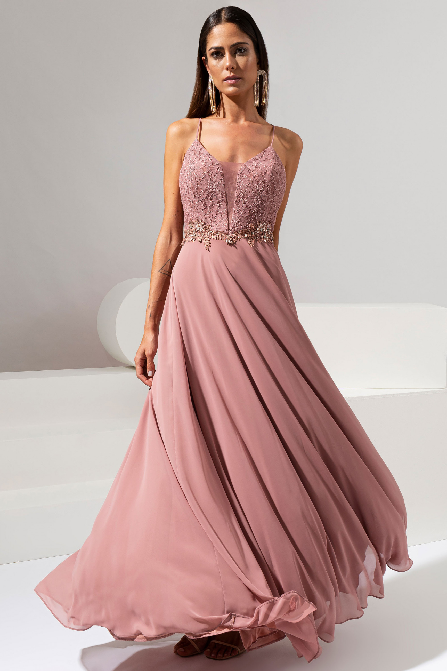 Vestido Longo Cleo Rose