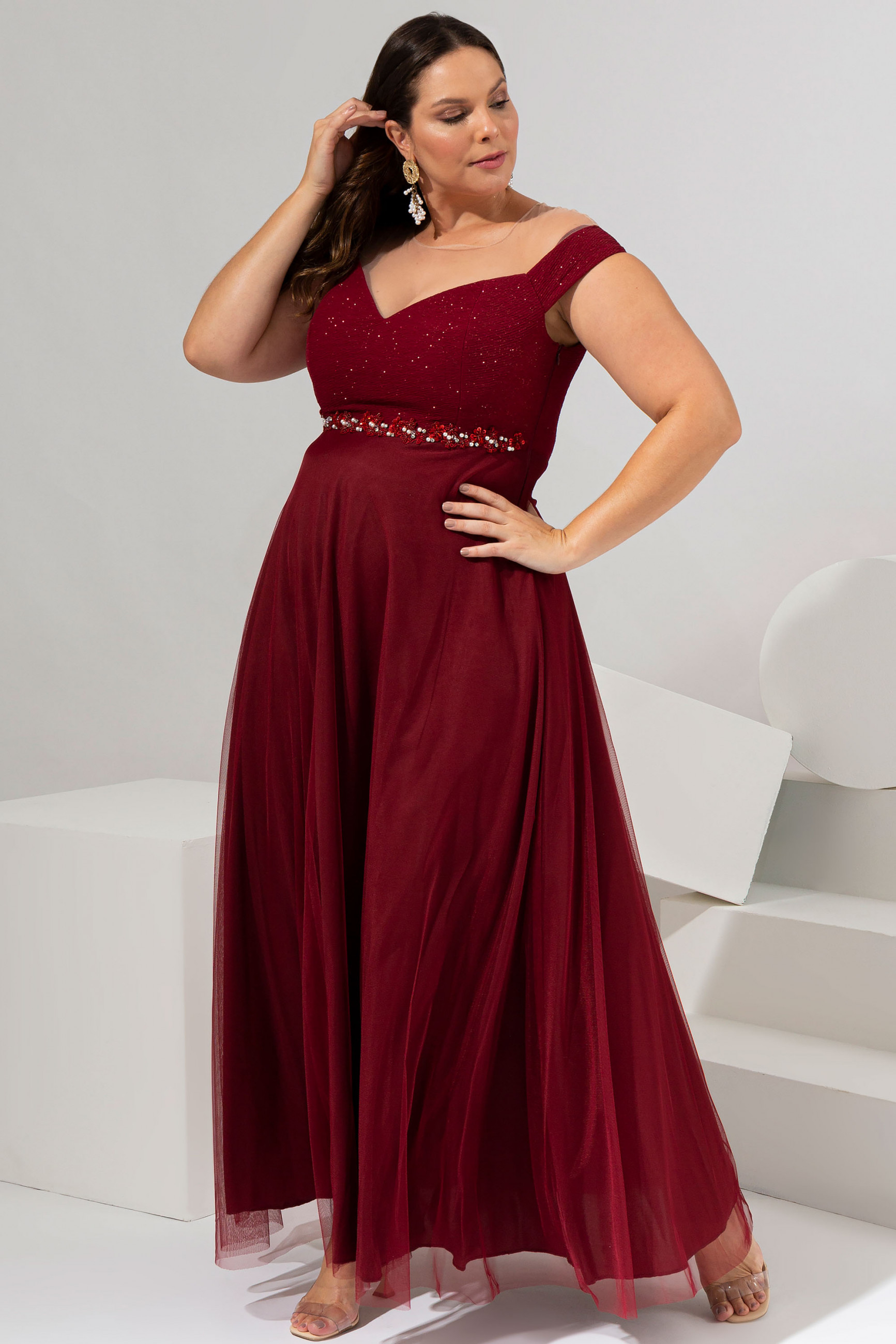 Vestido Longo Angela Marsala