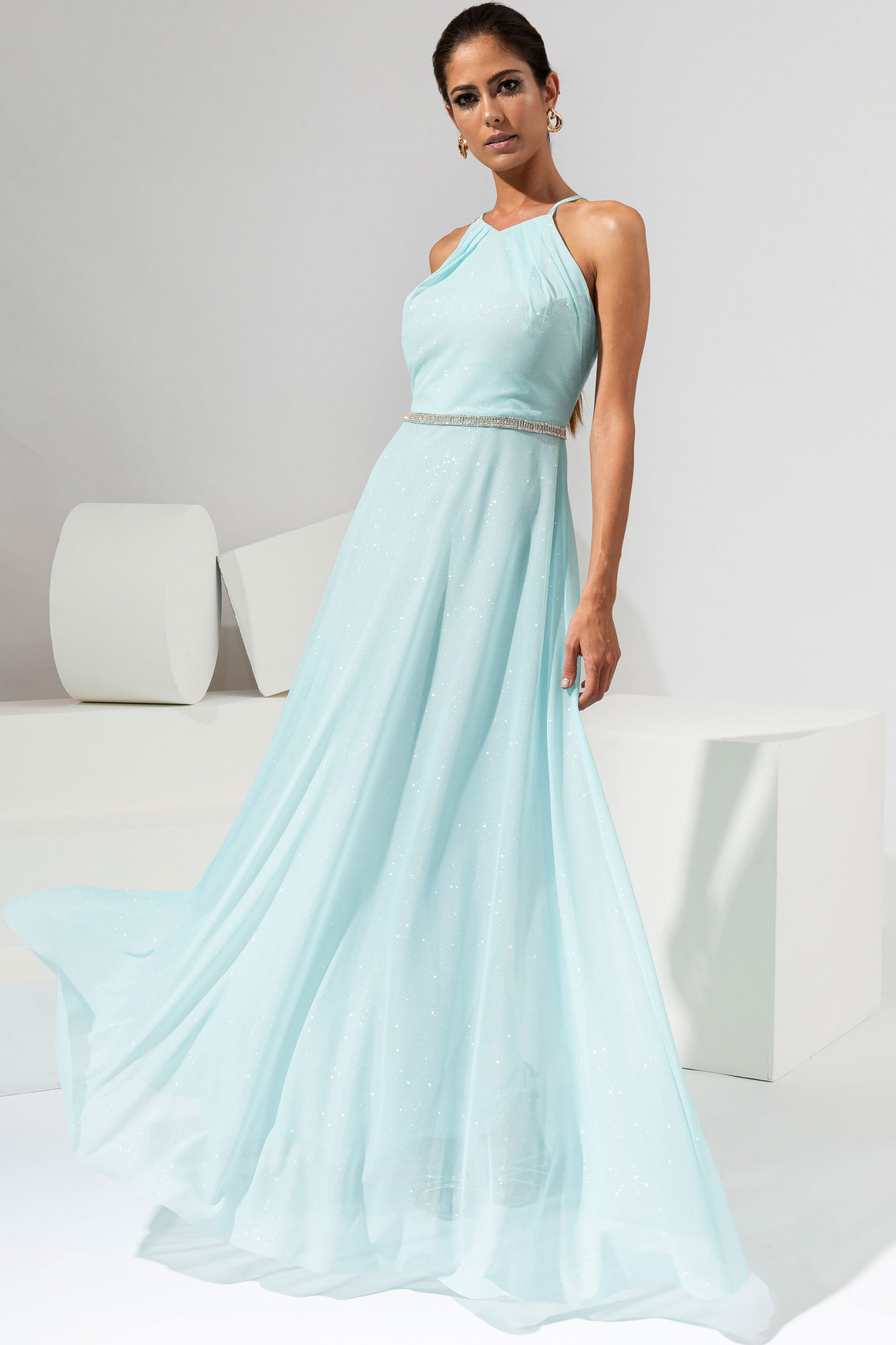 Vestido Longo Marcela Verde Claro