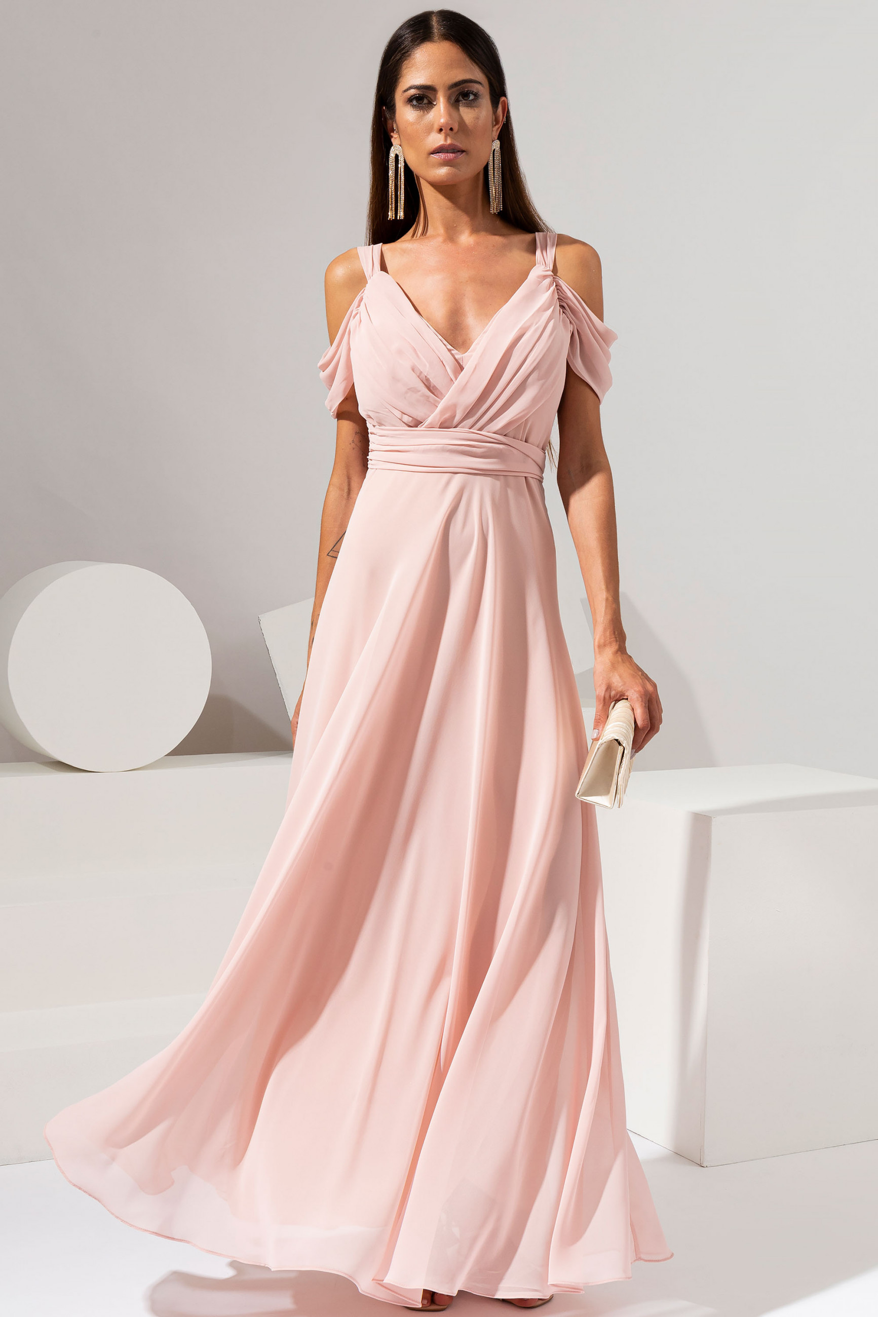 Vestido Longo Estela Rosa