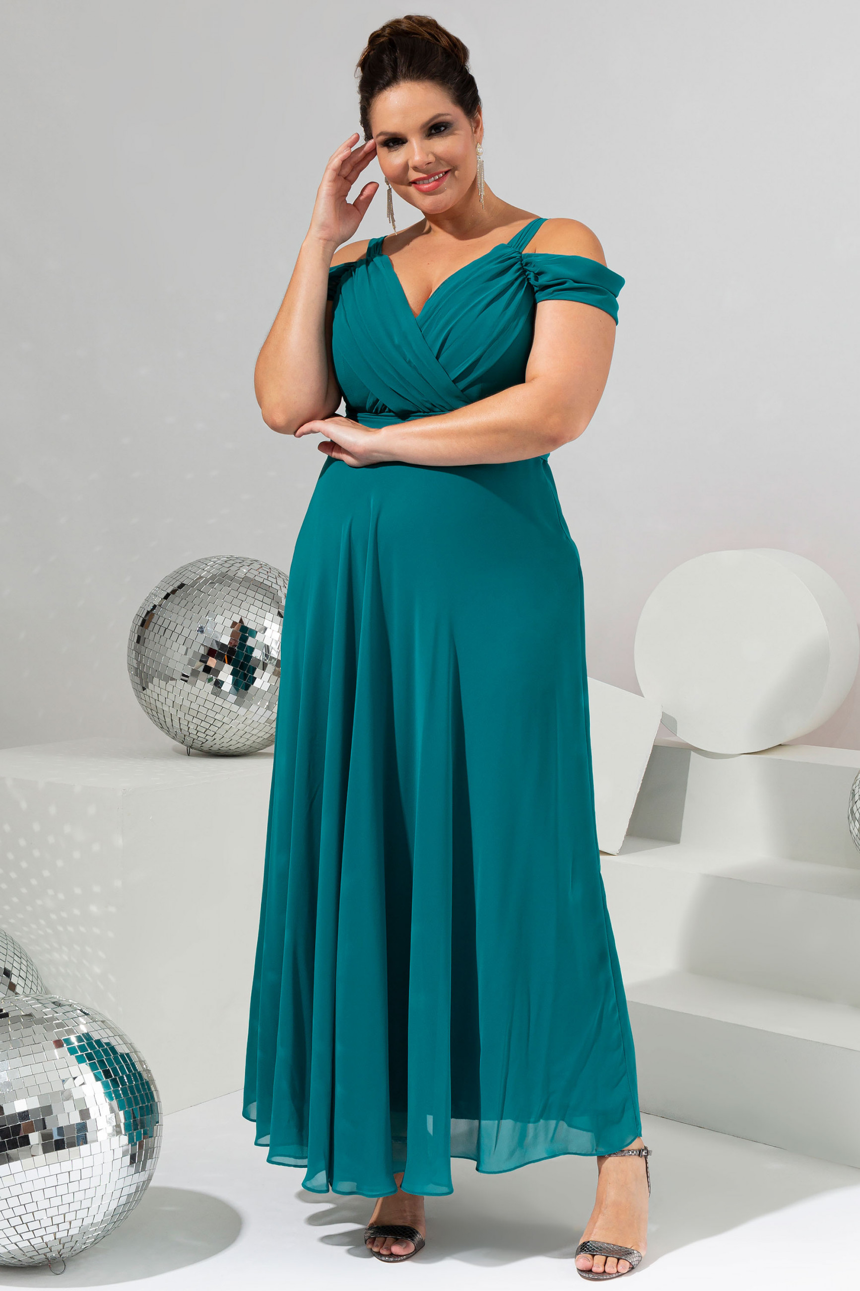 Vestido Longo Lais Verde Esmeralda