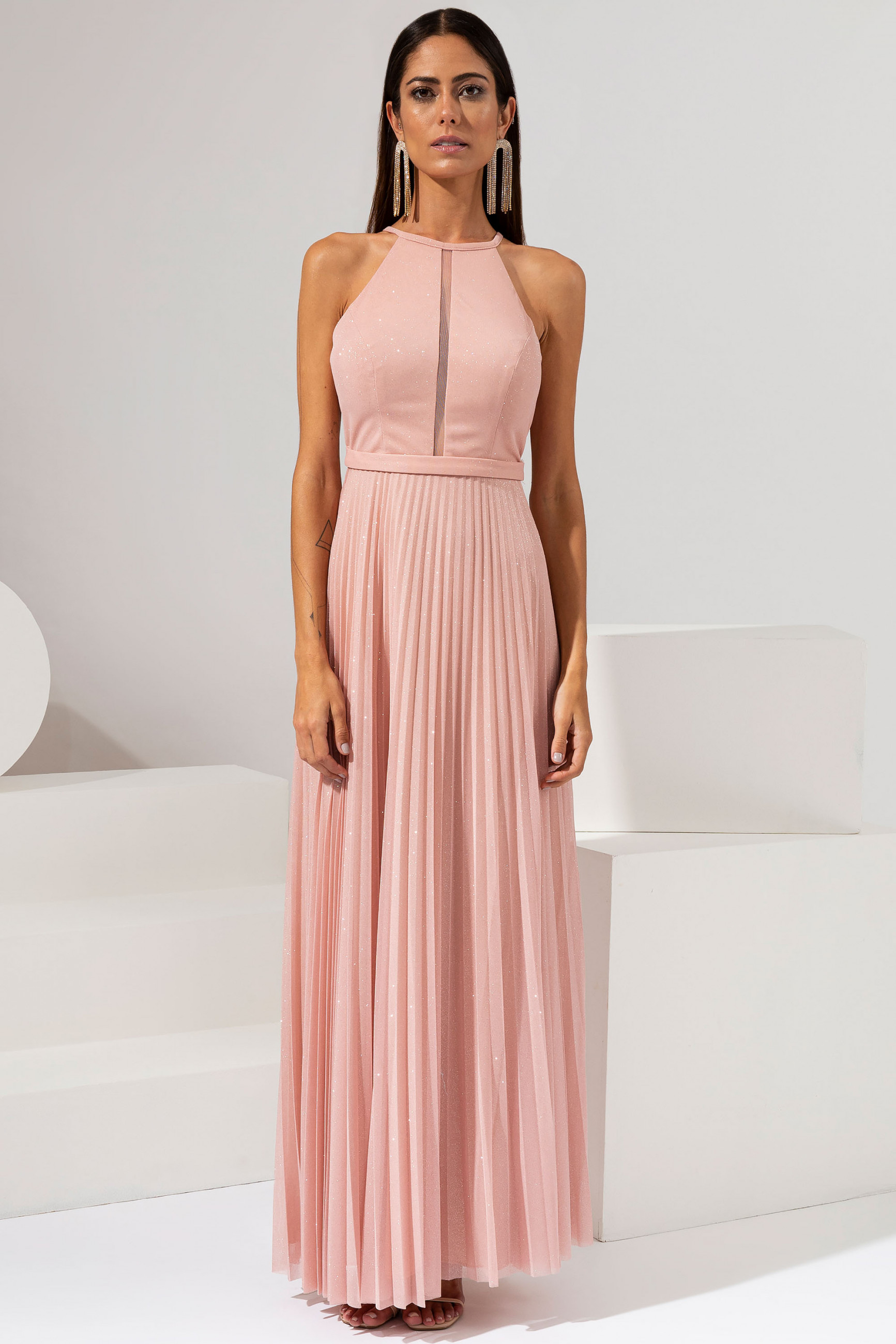 Vestido Longo Julia Rosa