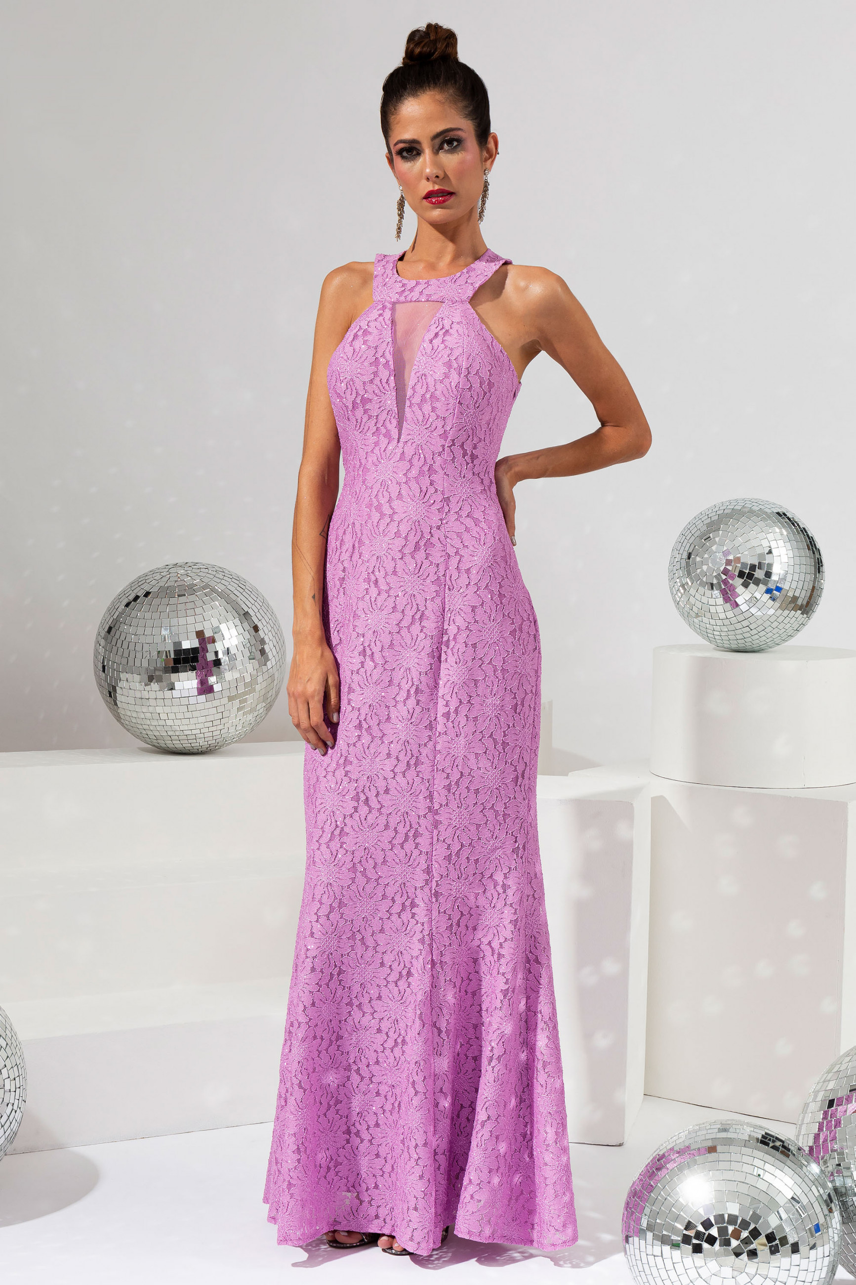 Vestido Longo Polly Lilás 