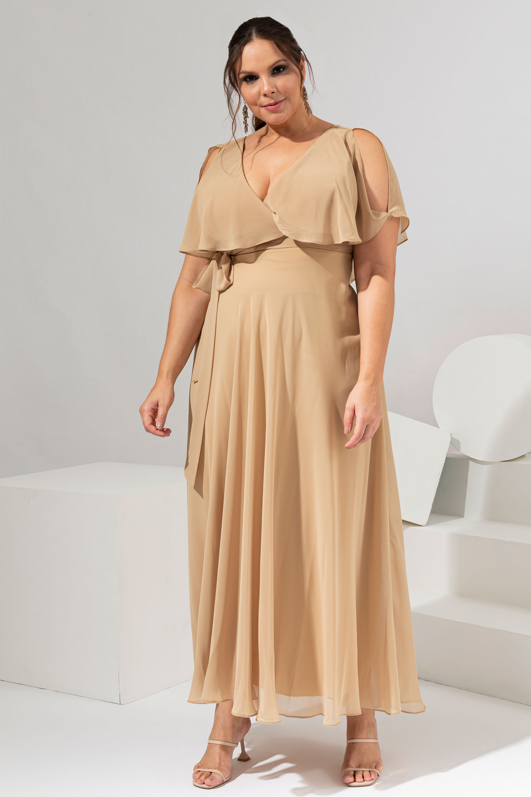 Vestido Longo Marcia Dourado 