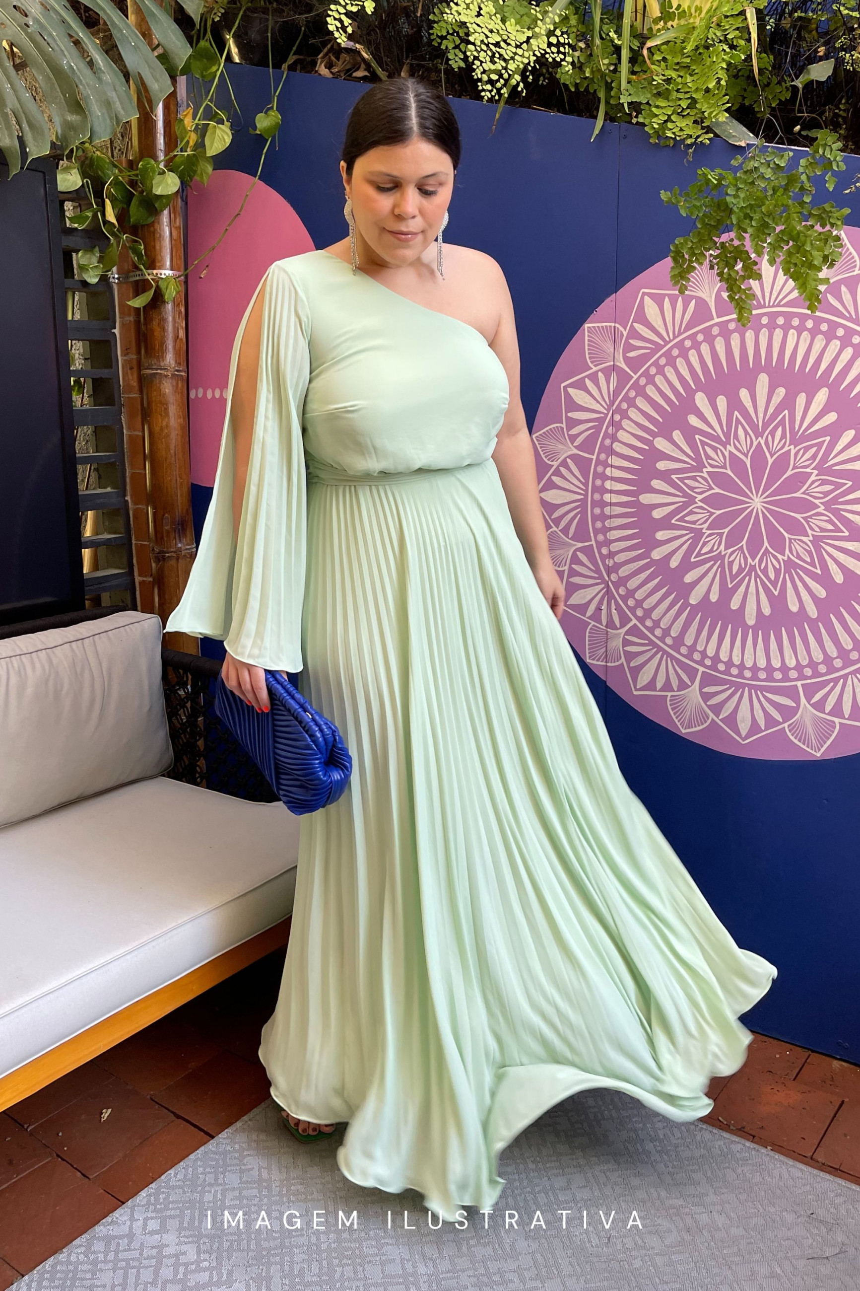 Vestido Longo Alexandra Verde Menta