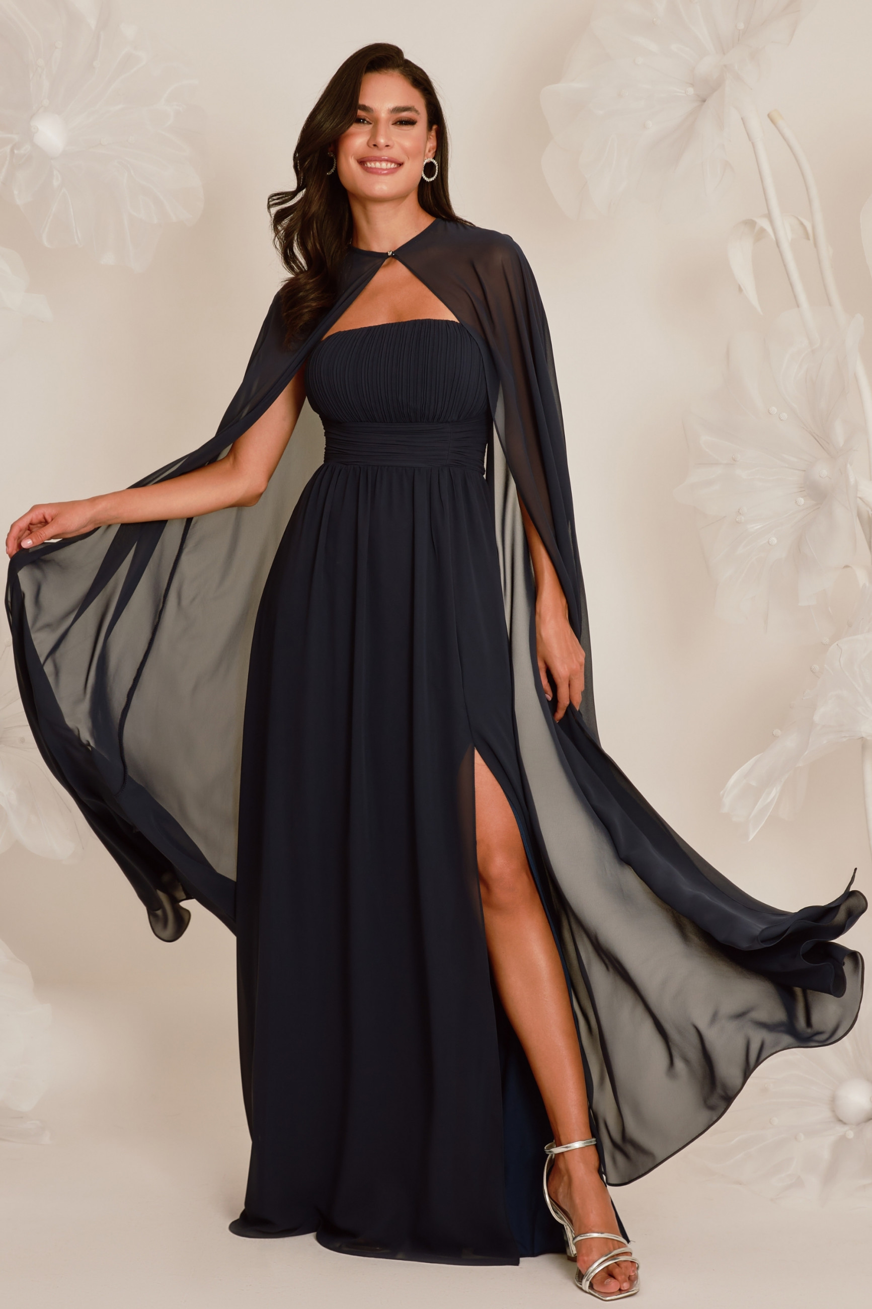 Vestido Festa Madrinha  Azul Marinho    Longo Ladydress