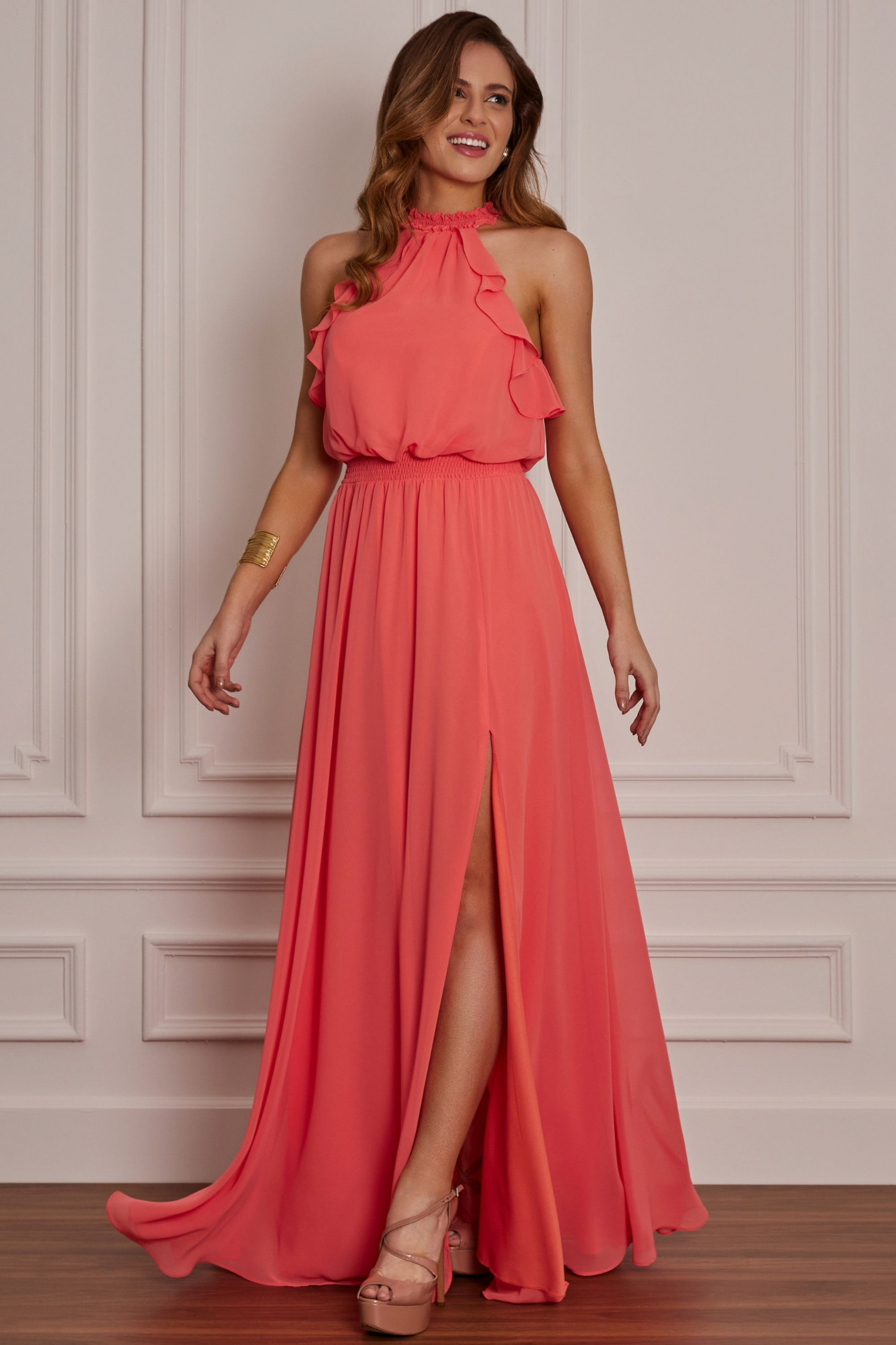 Vestido Longo Alessia Laranja