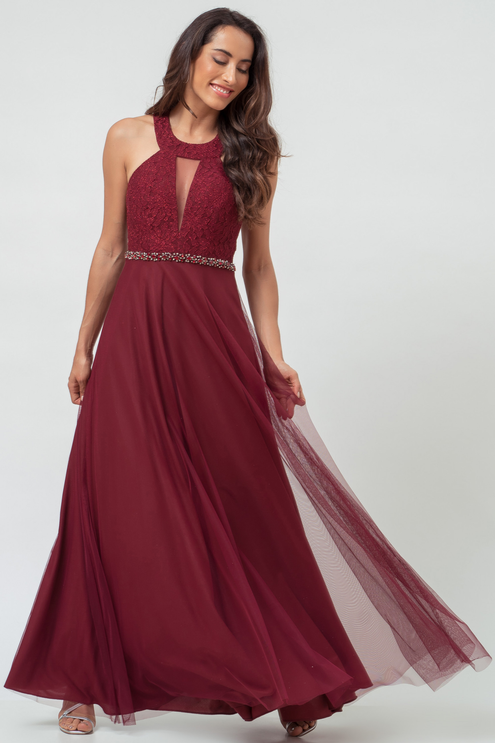 Vestido Longo Anne Marsala