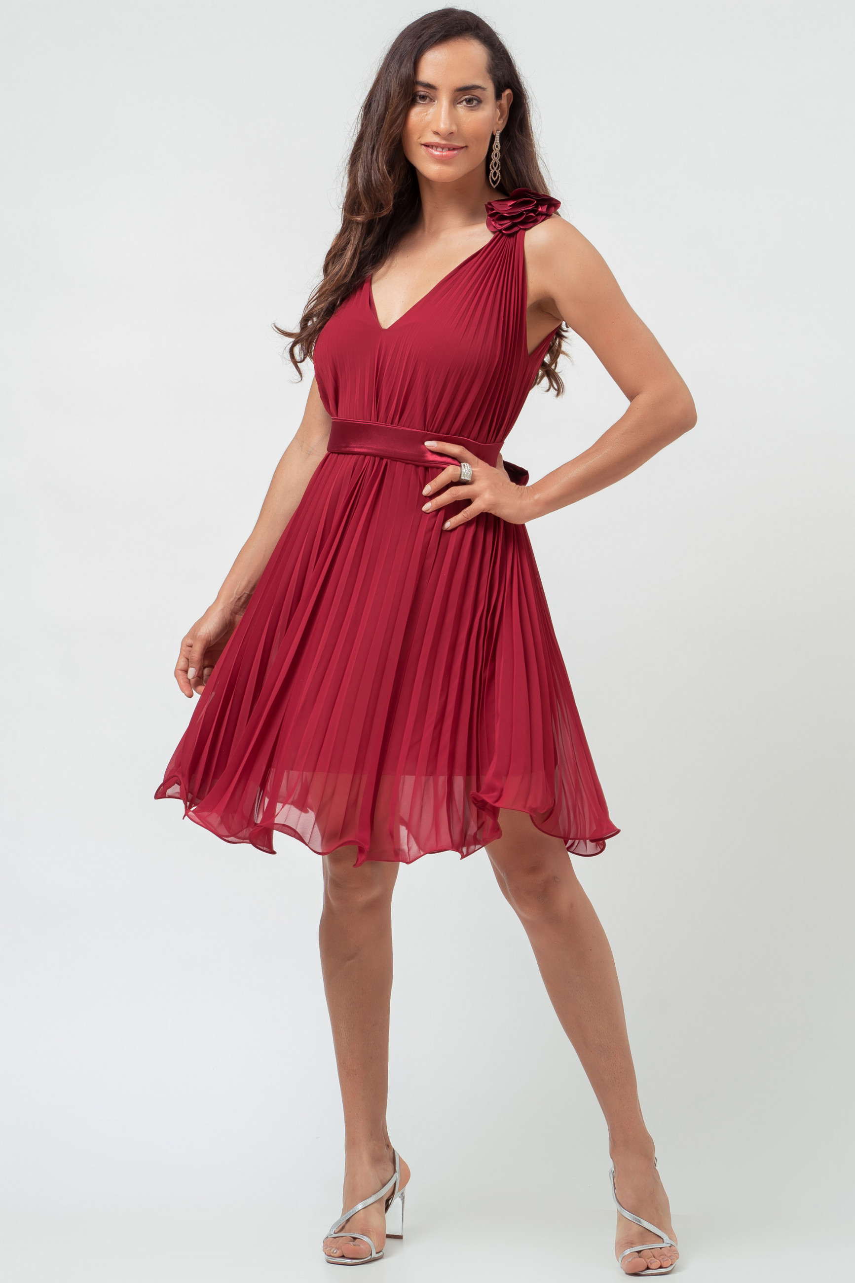 Vestido Curto Sofia Marsala