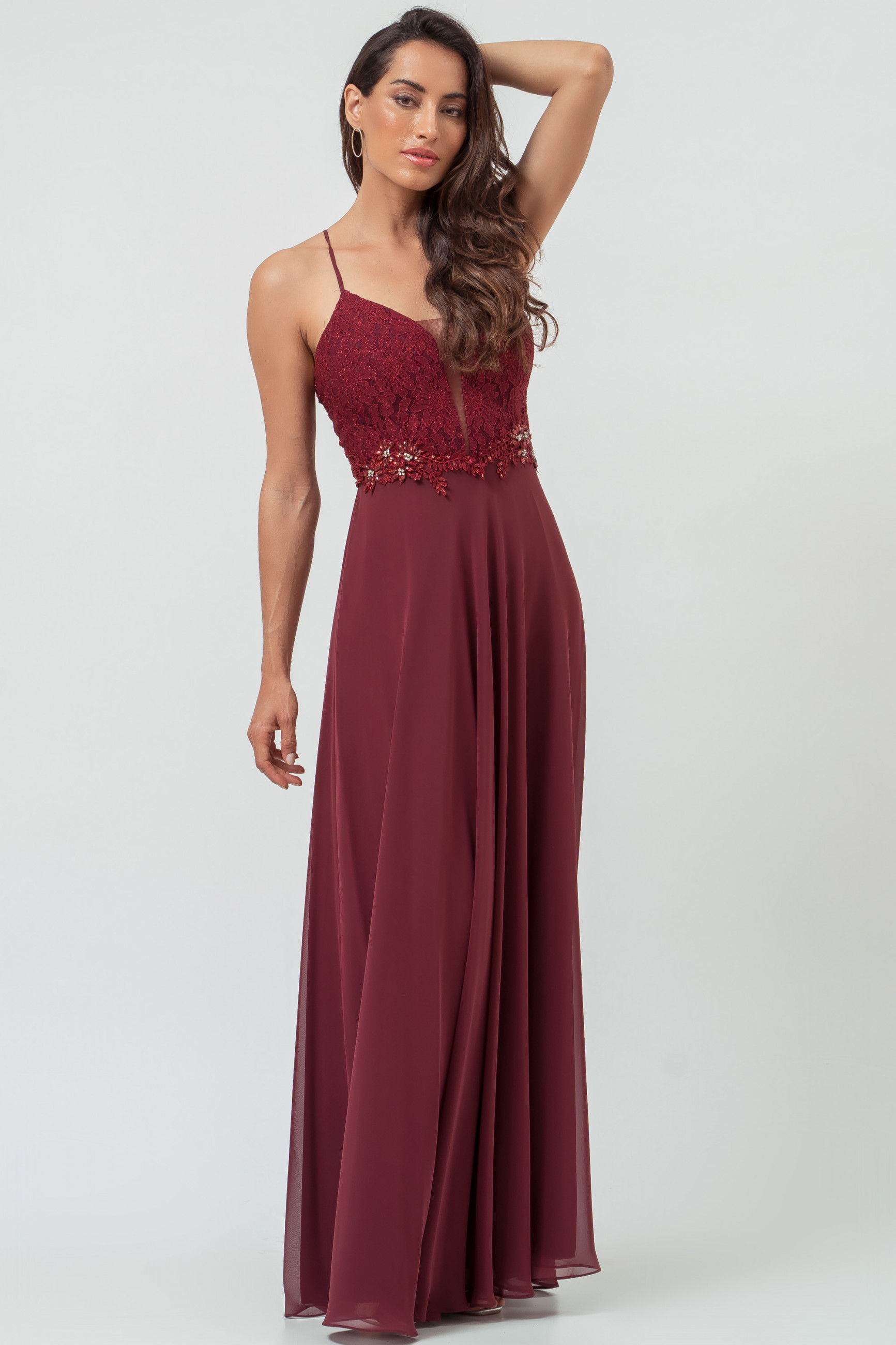 Vestido Longo Cleo Marsala