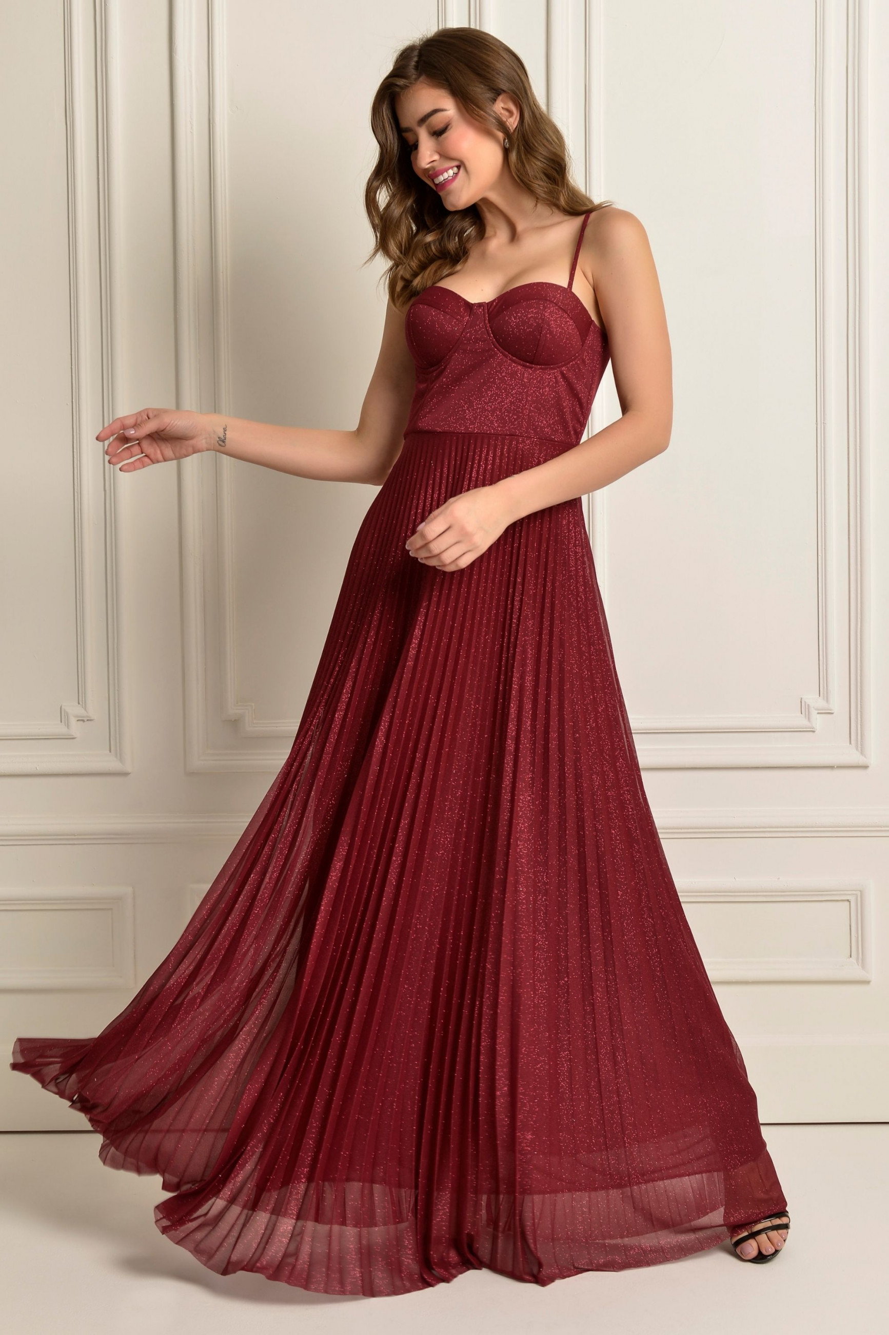 Vestido Festa Madrinha  Marsala   Longo Ladydress