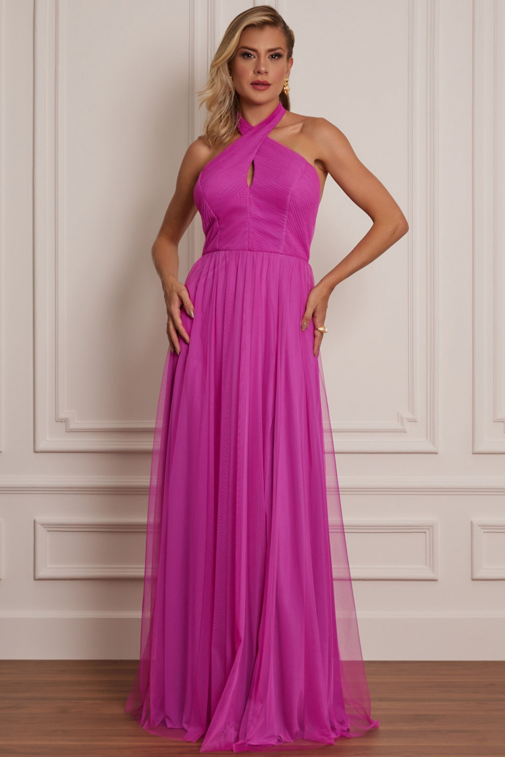 Vestido Festa Madrinha  Pink   Longo Ladydress