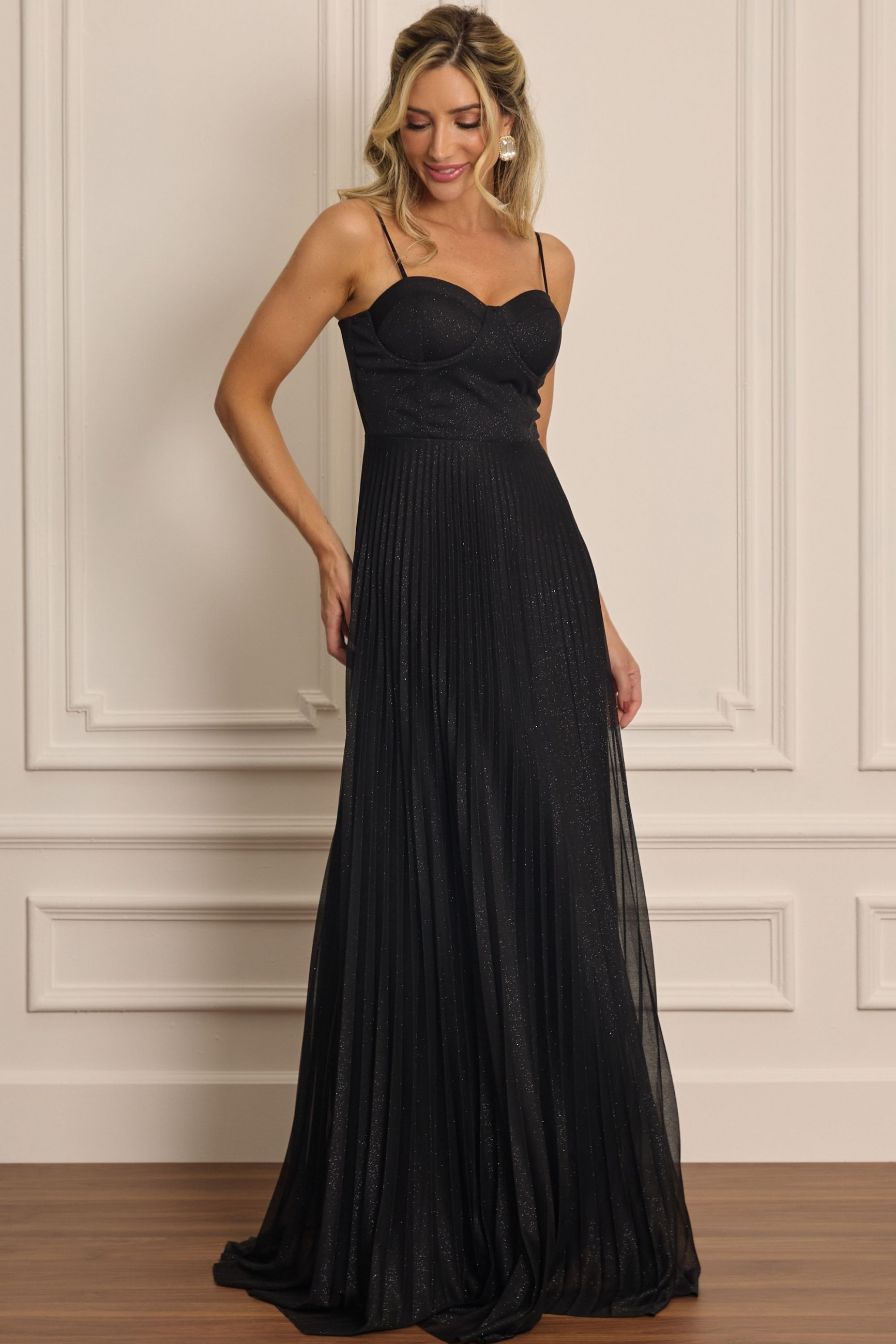 Vestido Festa Madrinha  Preto   Longo Ladydress