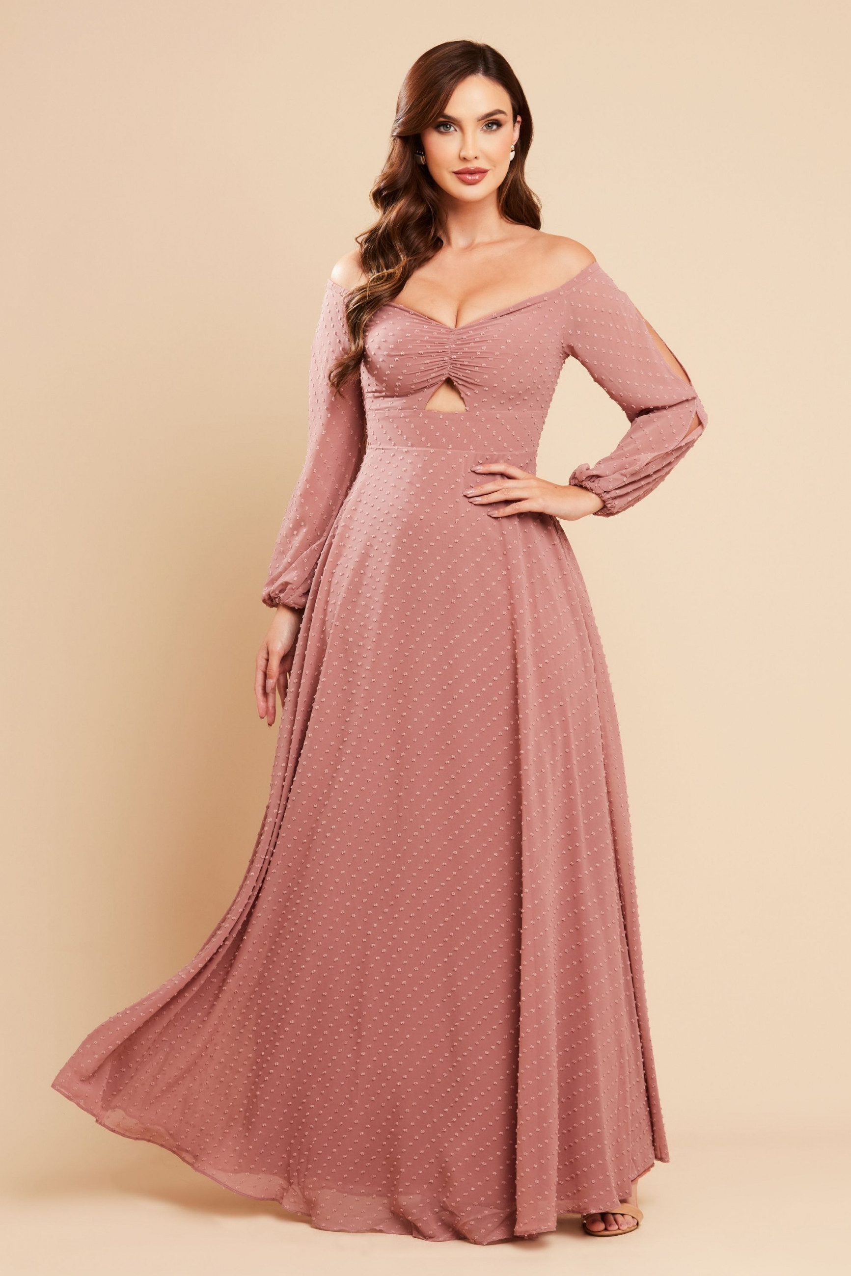 Vestido de Festa Longo Rose Camila Ladydress