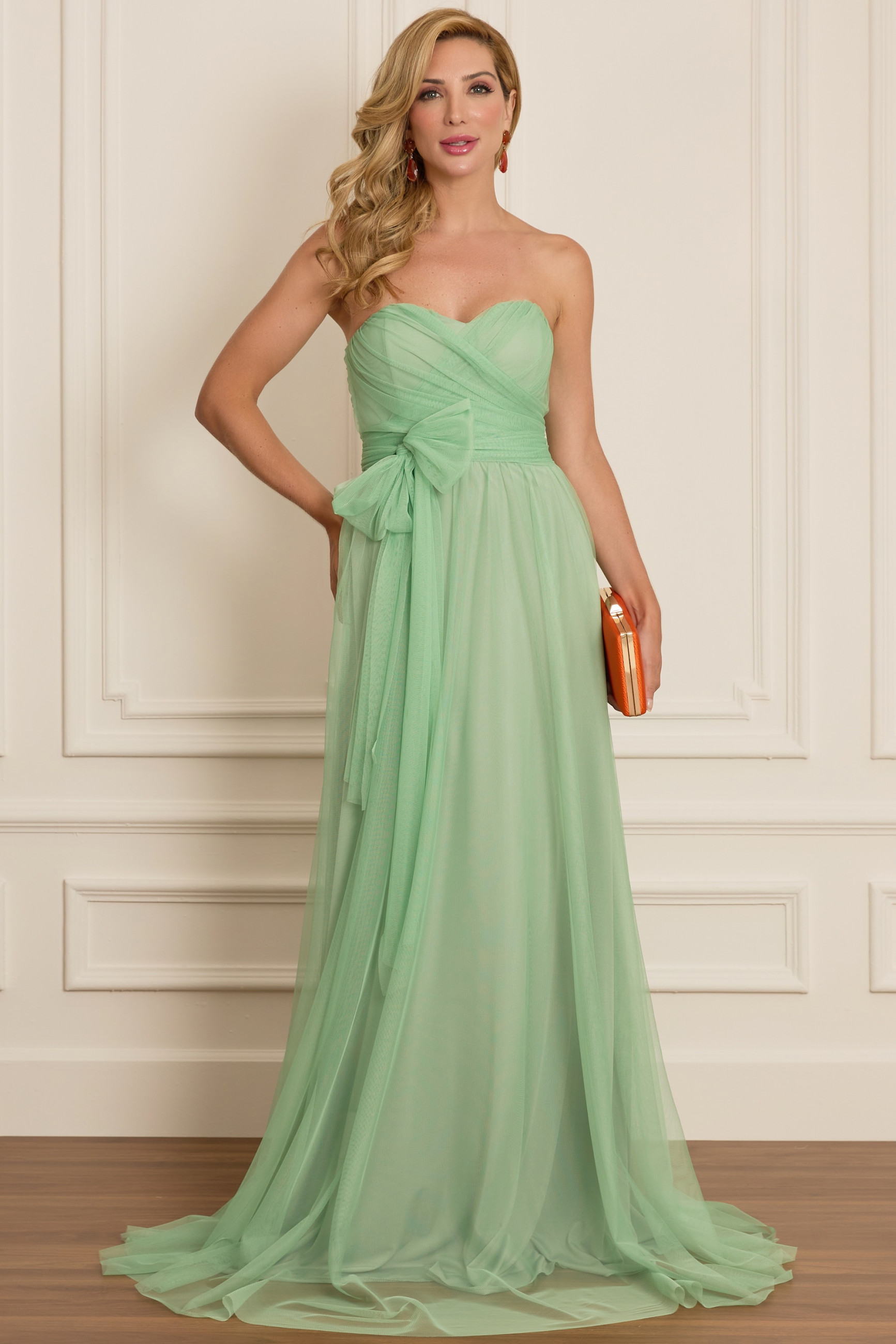 Vestido Festa Madrinha  Verde Menta   Longo Ladydress