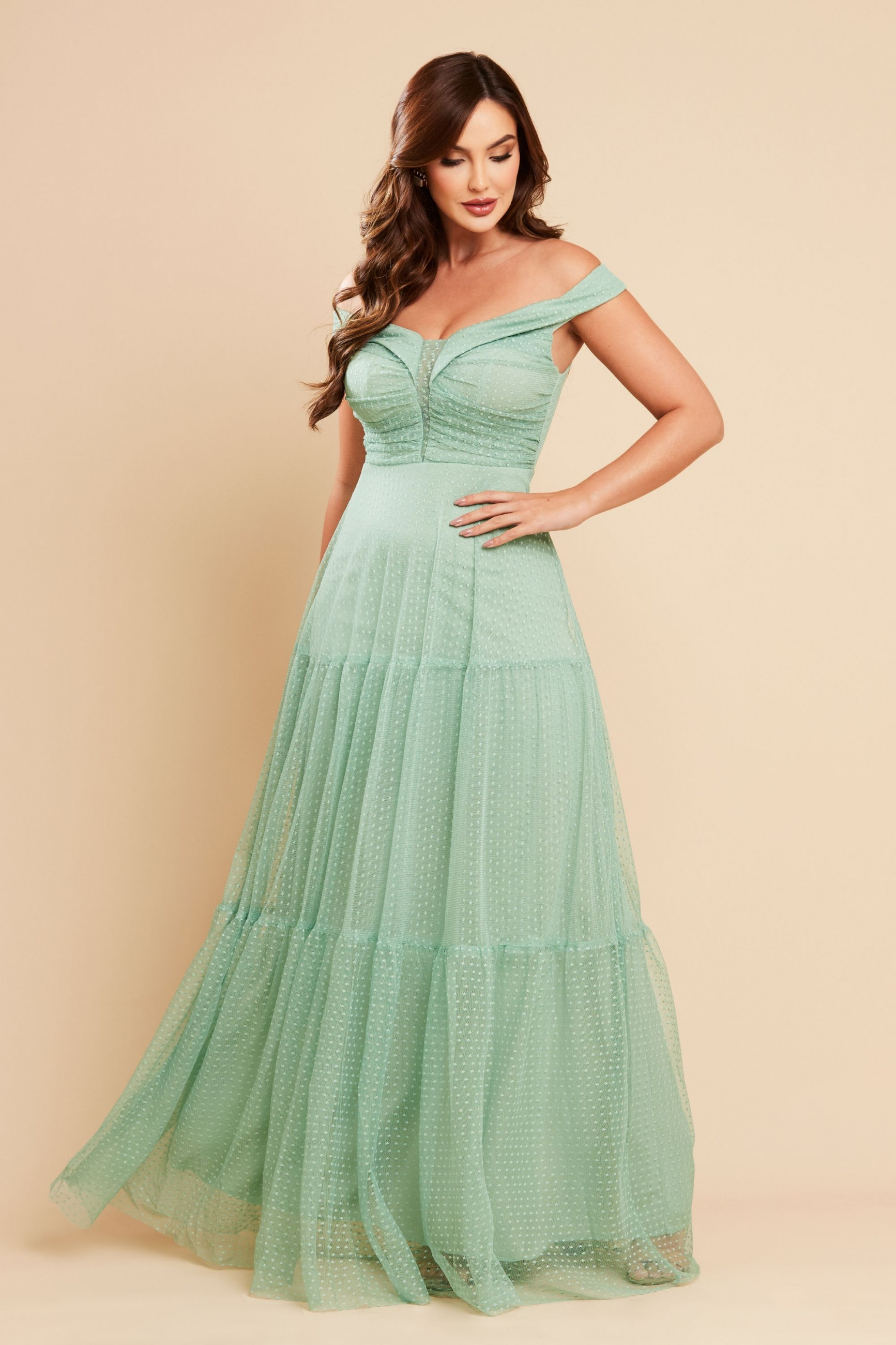 Vestido de Festa Longo Verde Menta Eloah Ladydress