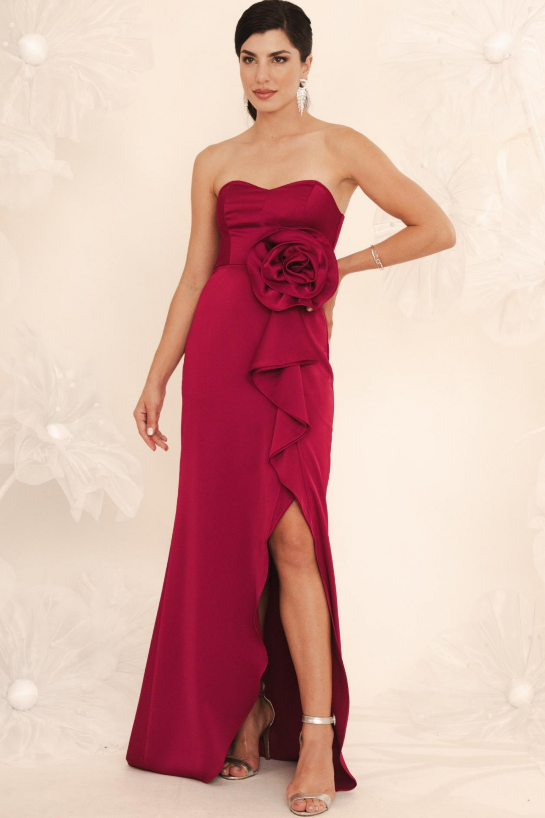 Vestido Festa Madrinha  Vermelho   Longo Ladydress