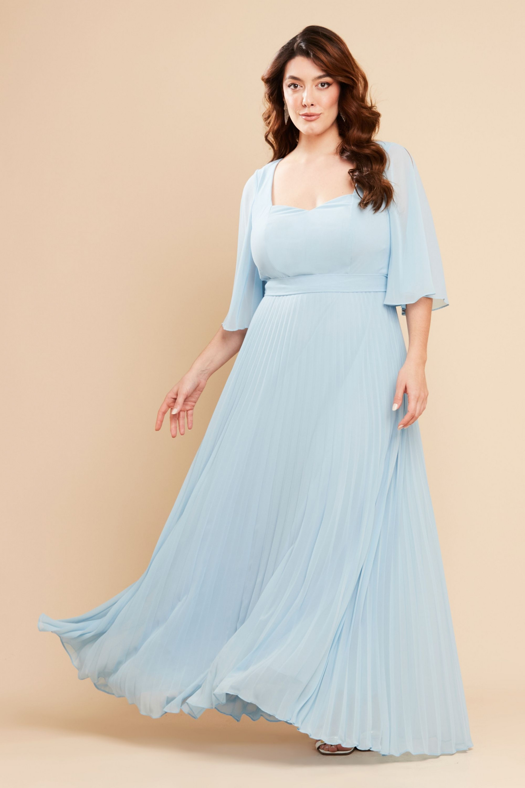Vestido de Festa Longo Plus Size Azul Serenity Harper Ladydress