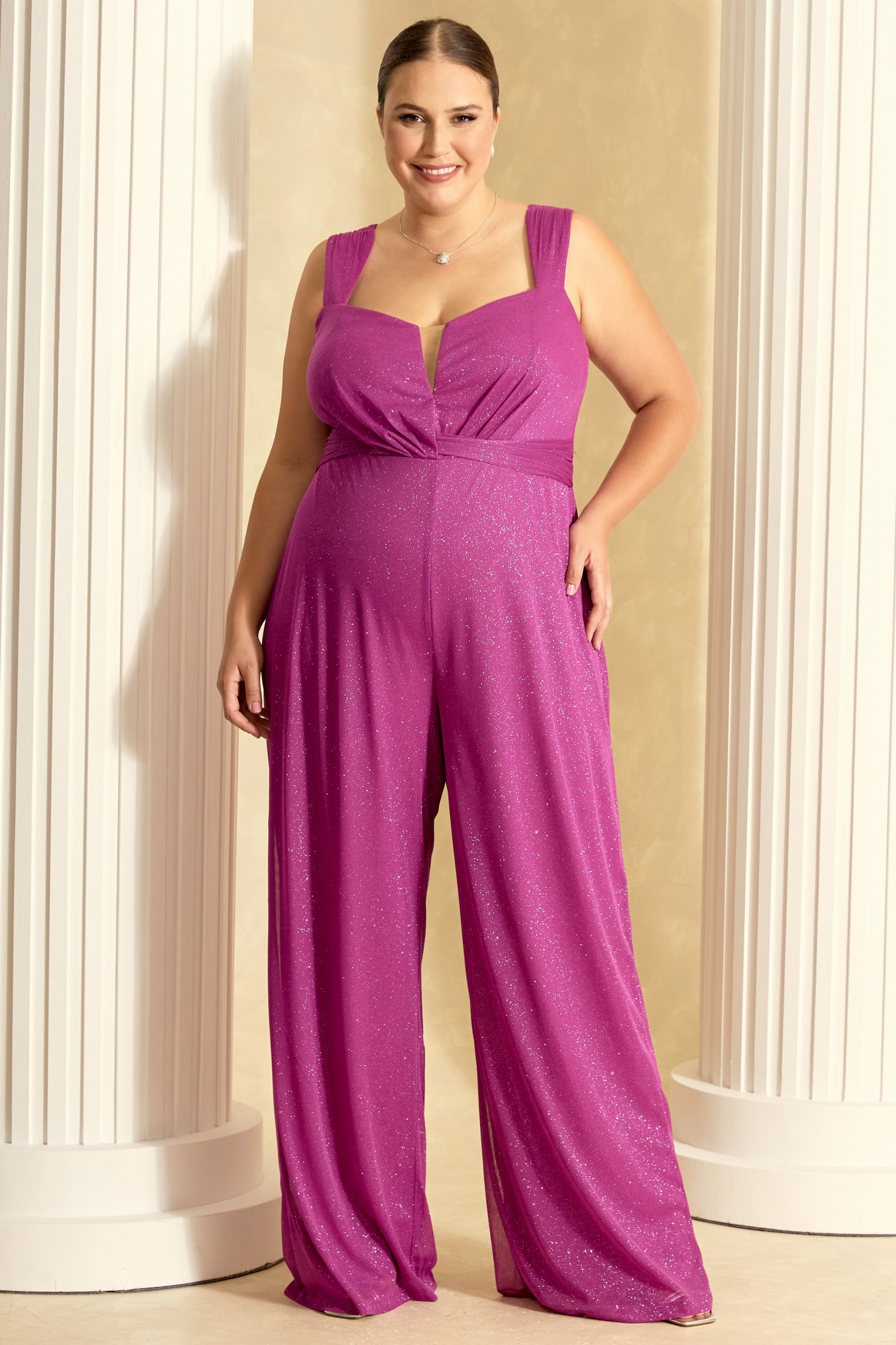 Macacão Longo Manoela Fúcsia Ladydress