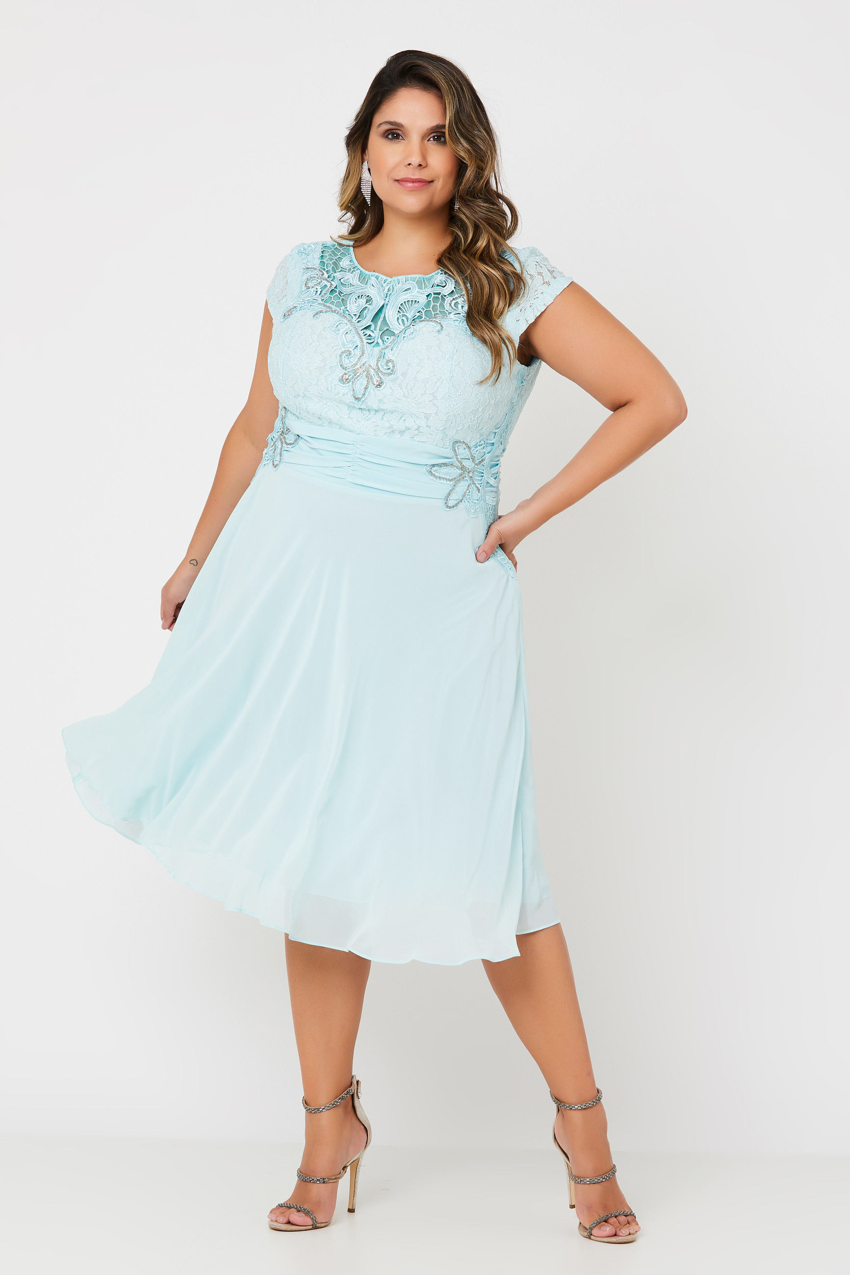 Vestido Curto Monica Verde Claro