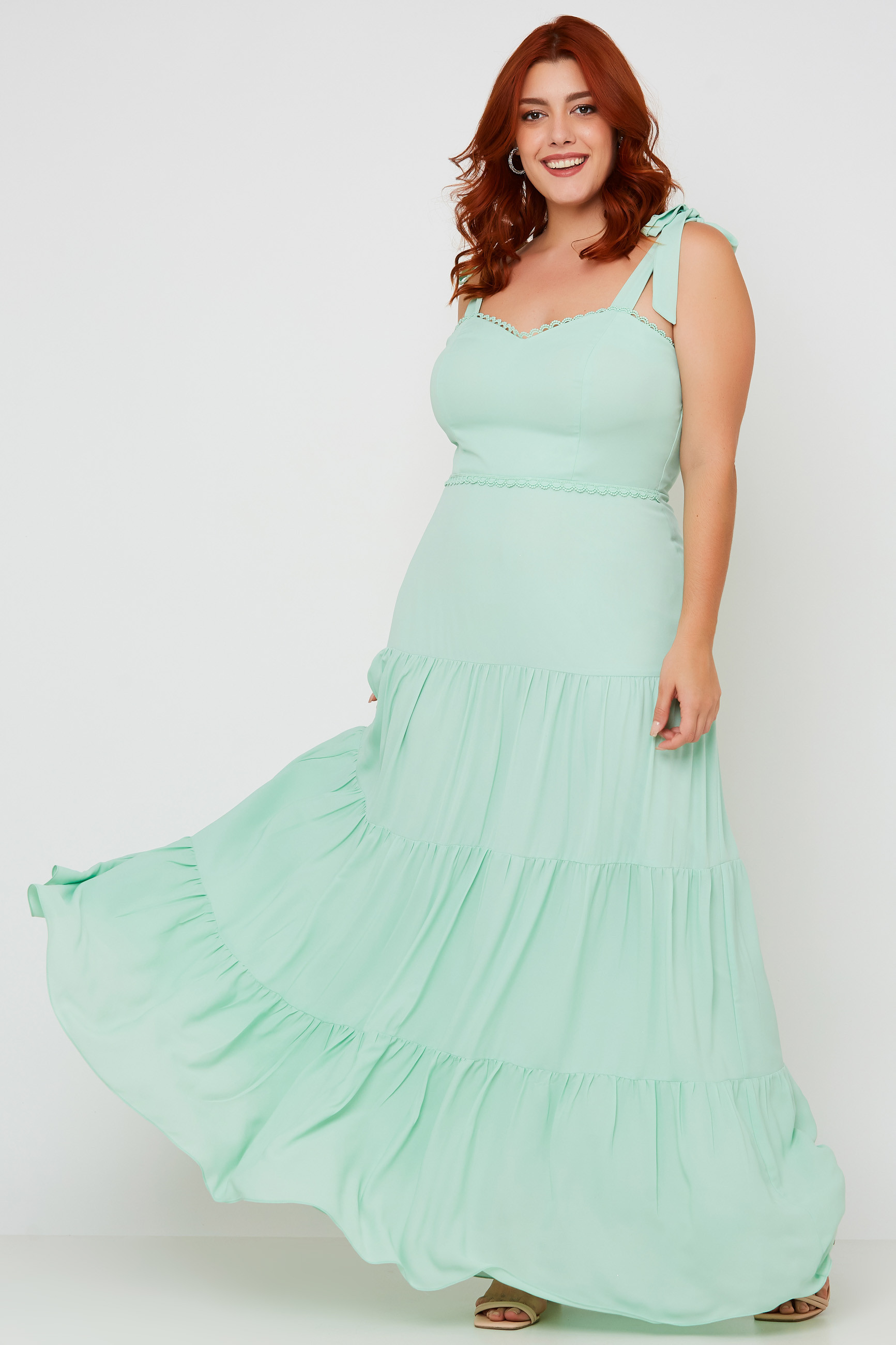 Vestido Longo Analu Verde Menta