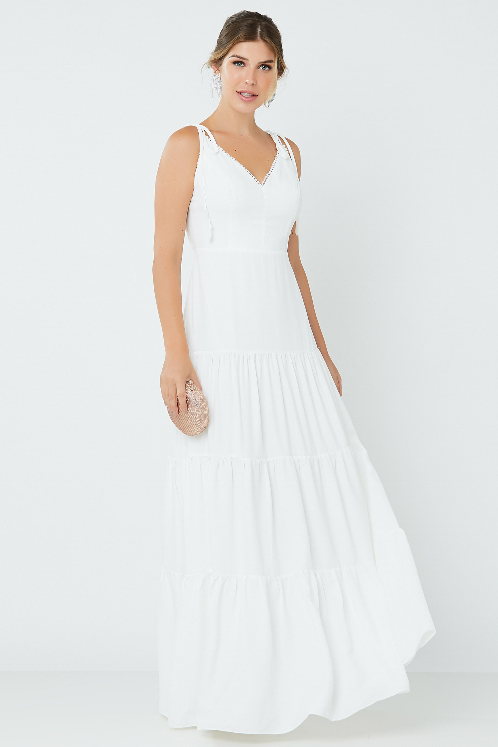 Vestido Longo Brenda Off White