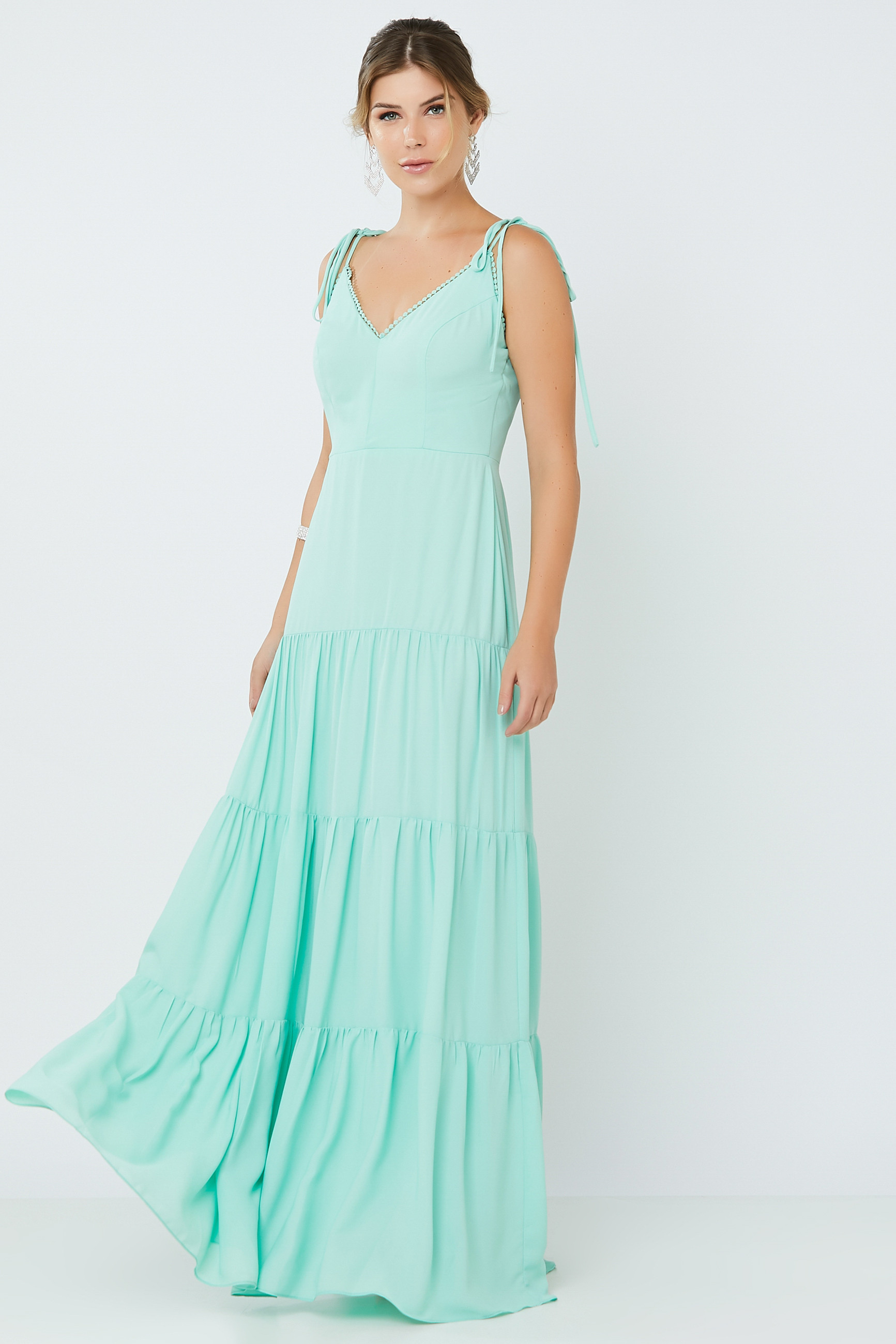 Vestido Longo Brenda Verde Menta