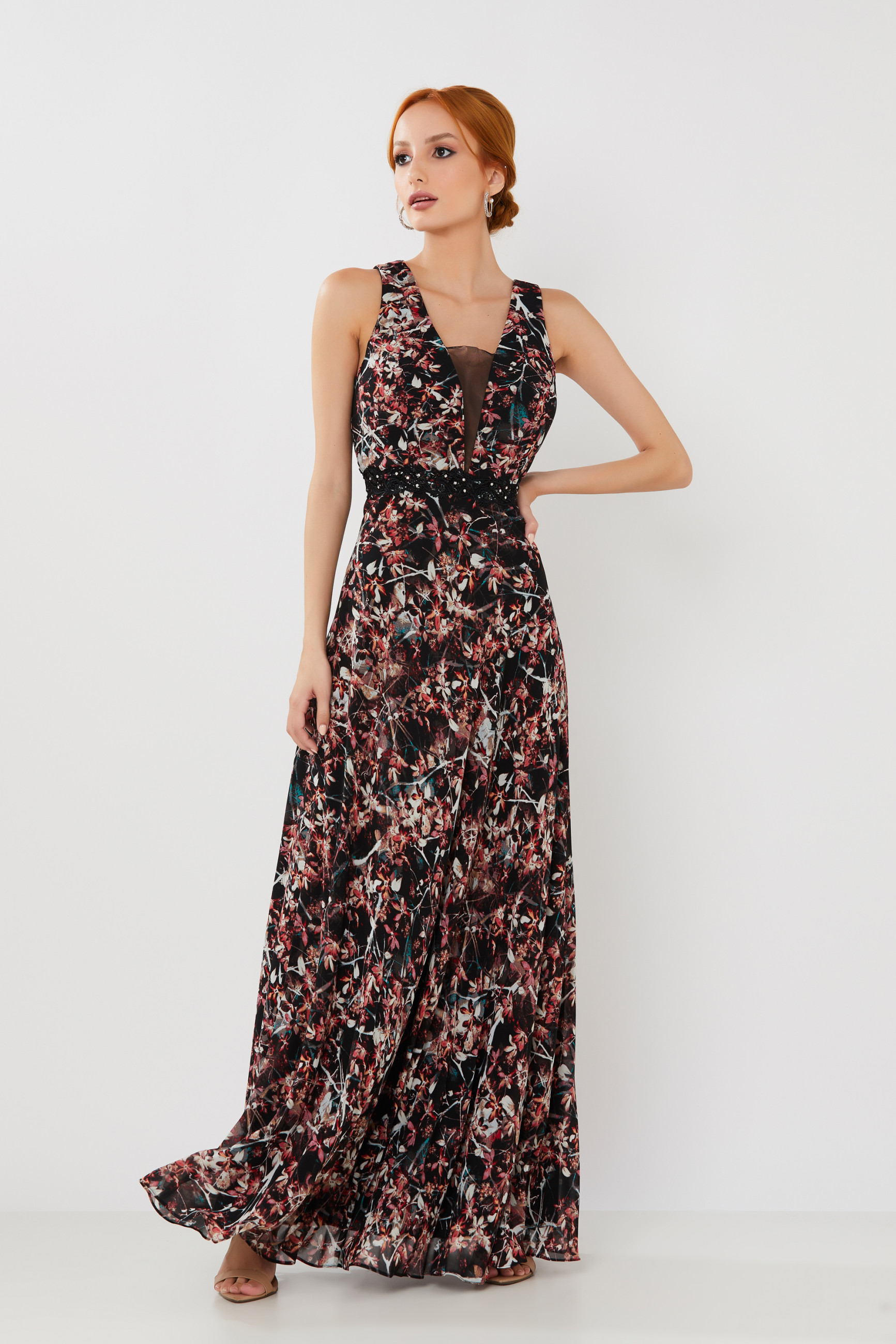 Vestido Longo Estampado Carla Rosa