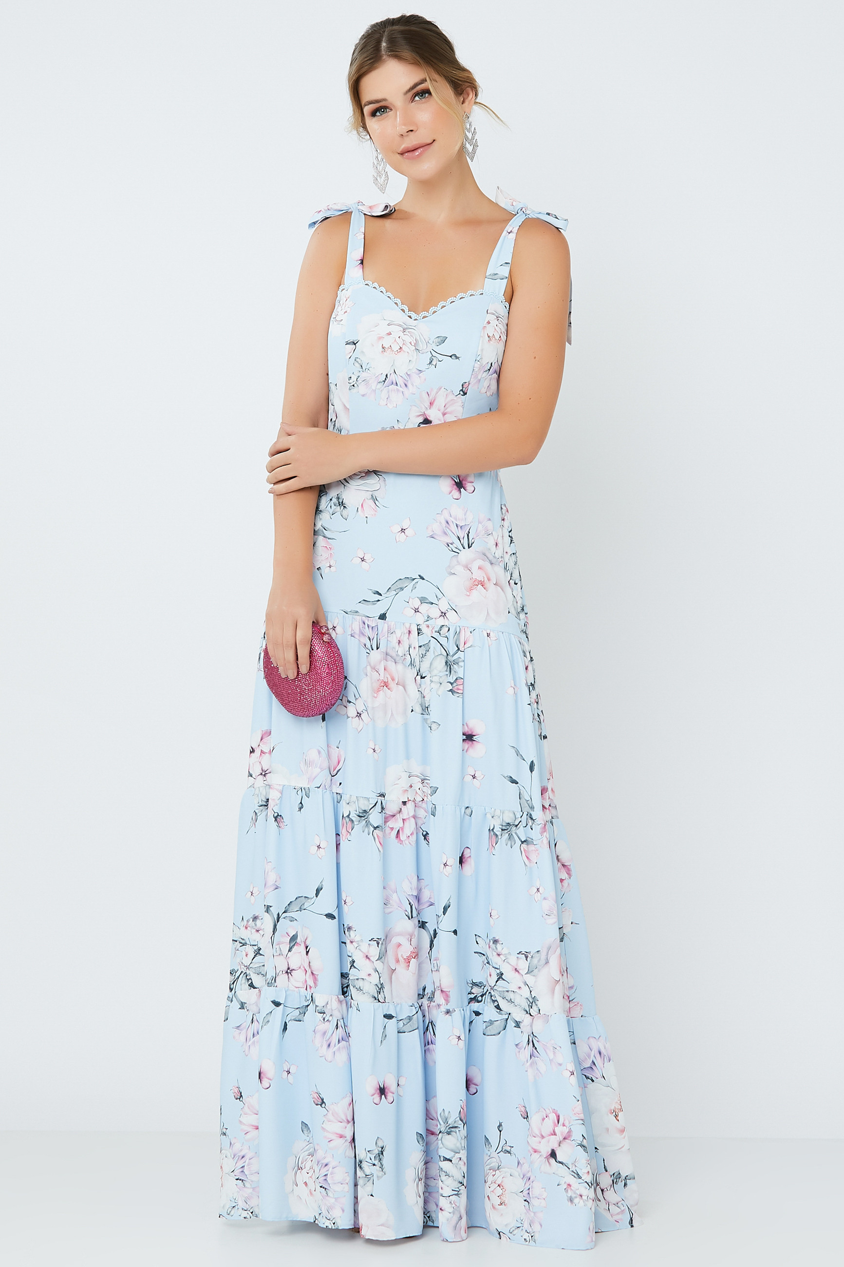 Vestido Longo Estampado Analu Serenity