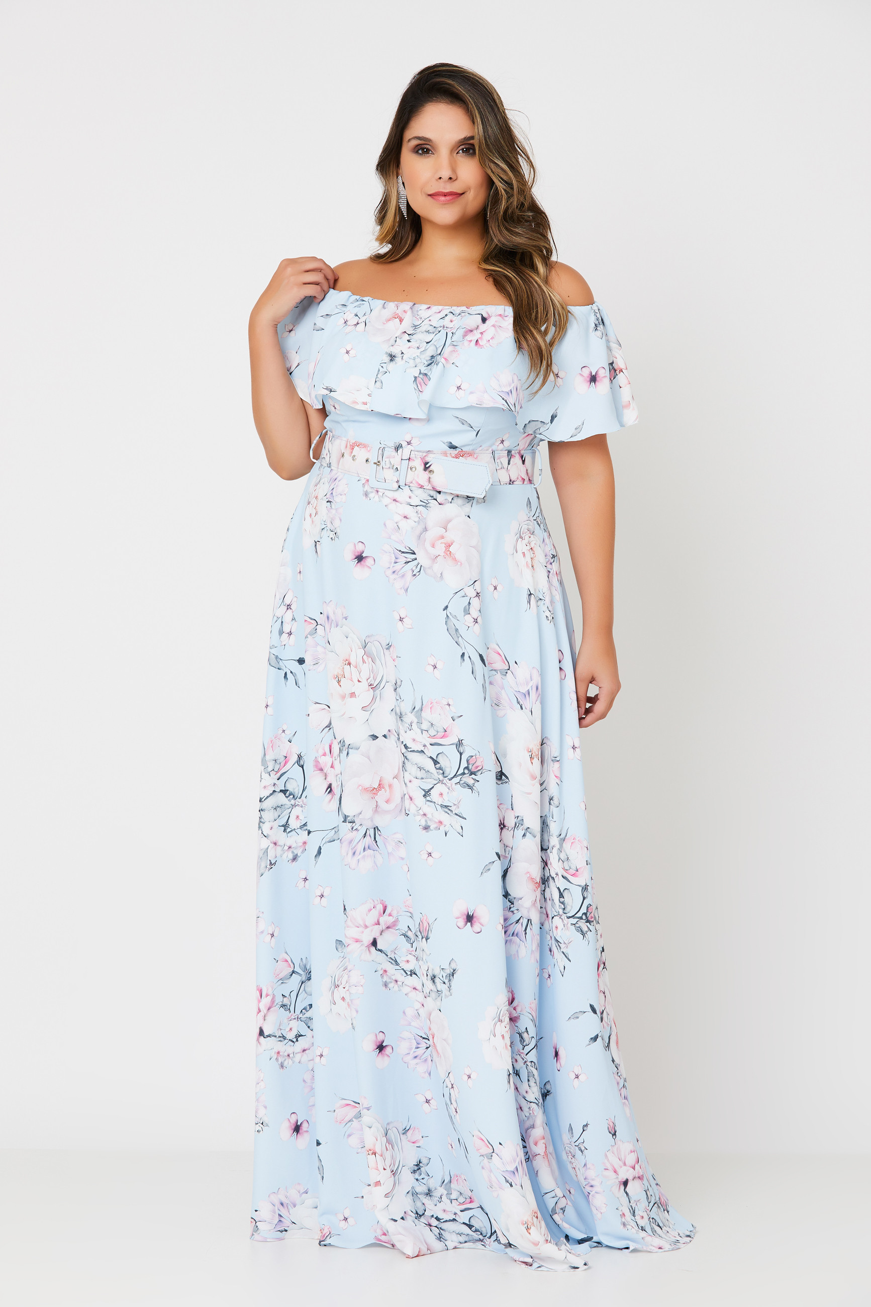 Vestido Longo Estampado Iris Serenity