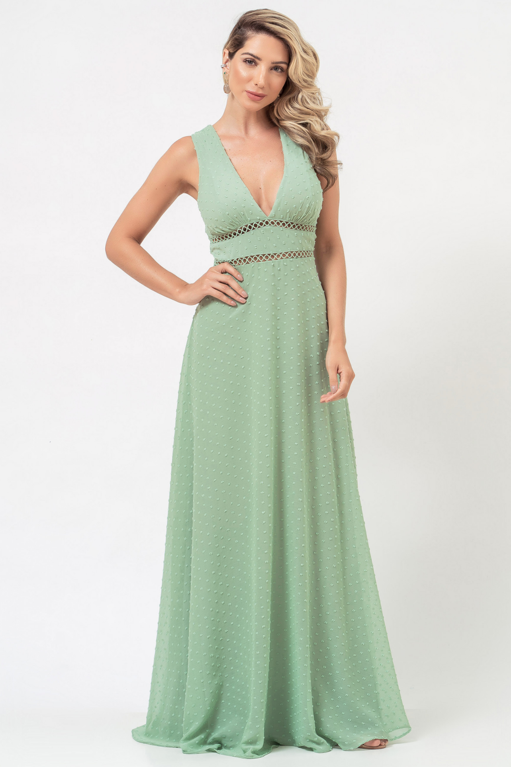 Vestido Longo Jenifer Verde Menta