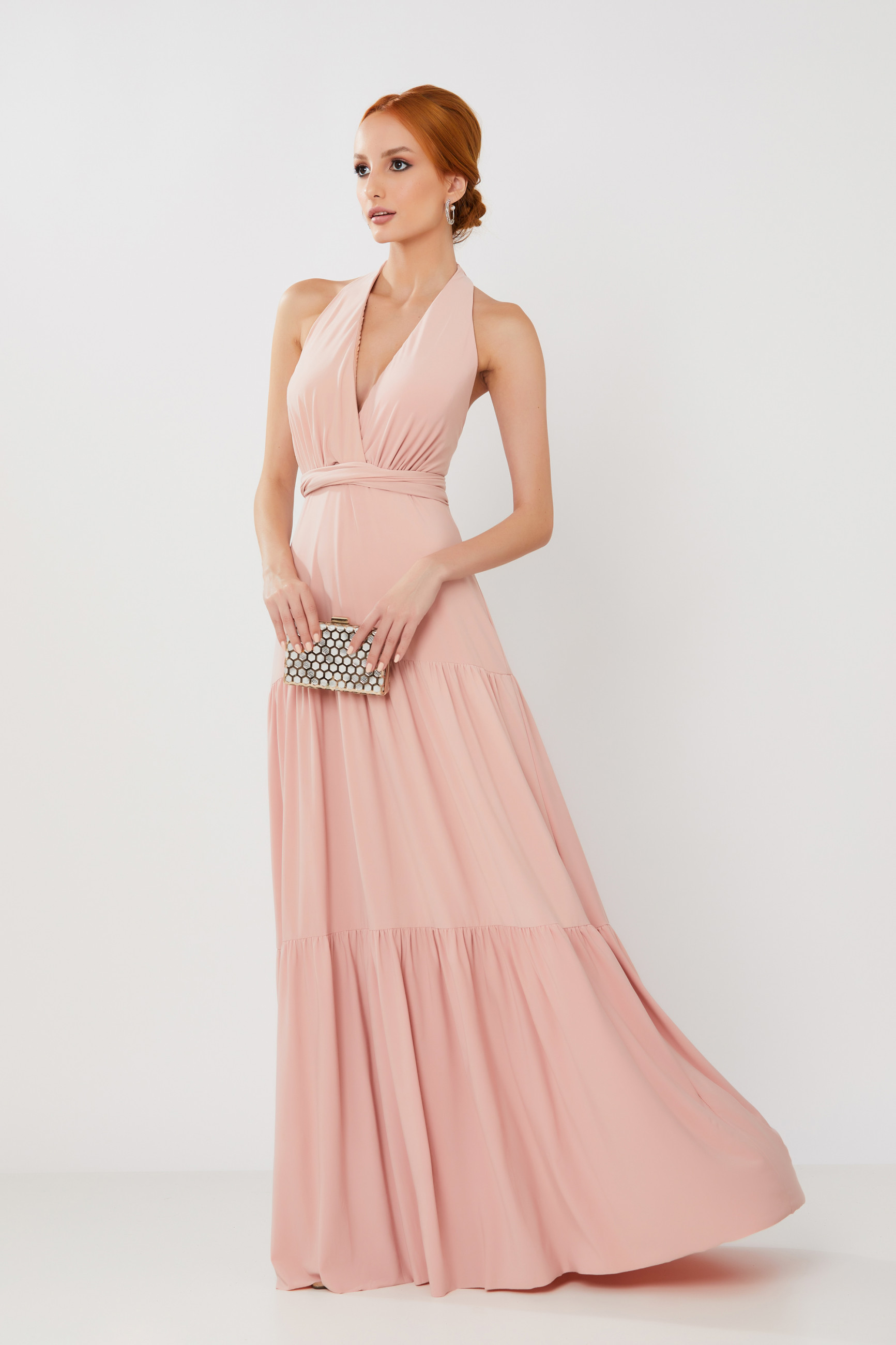 Vestido Longo Juliana Rosa