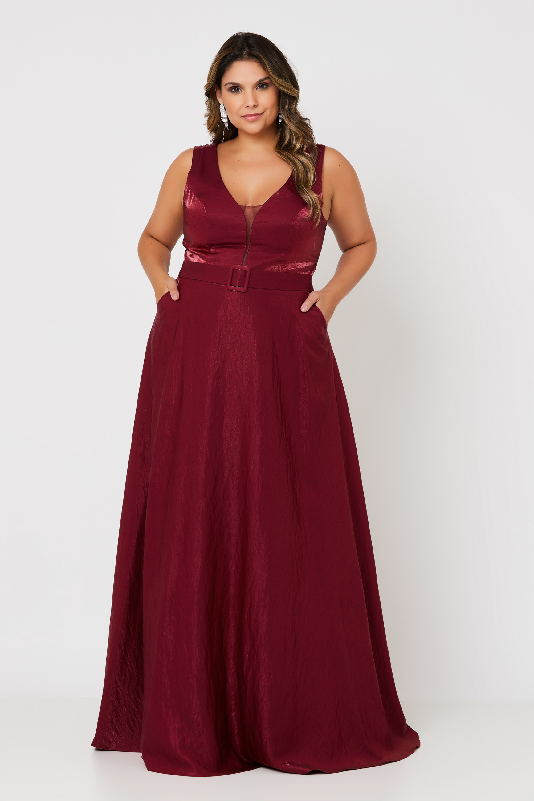 Vestido Longo Cecilia Marsala