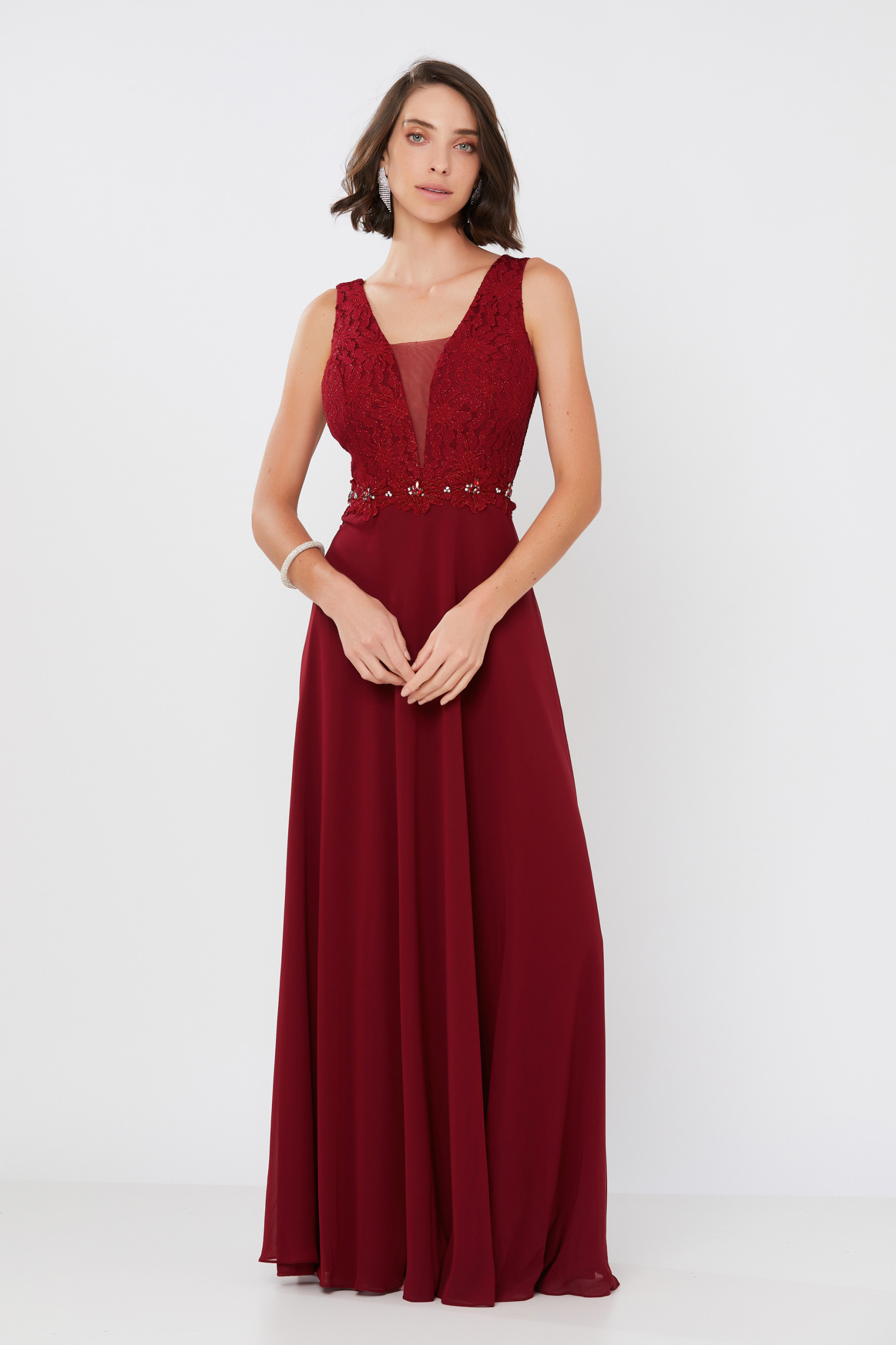 Vestido Longo Lorena Marsala