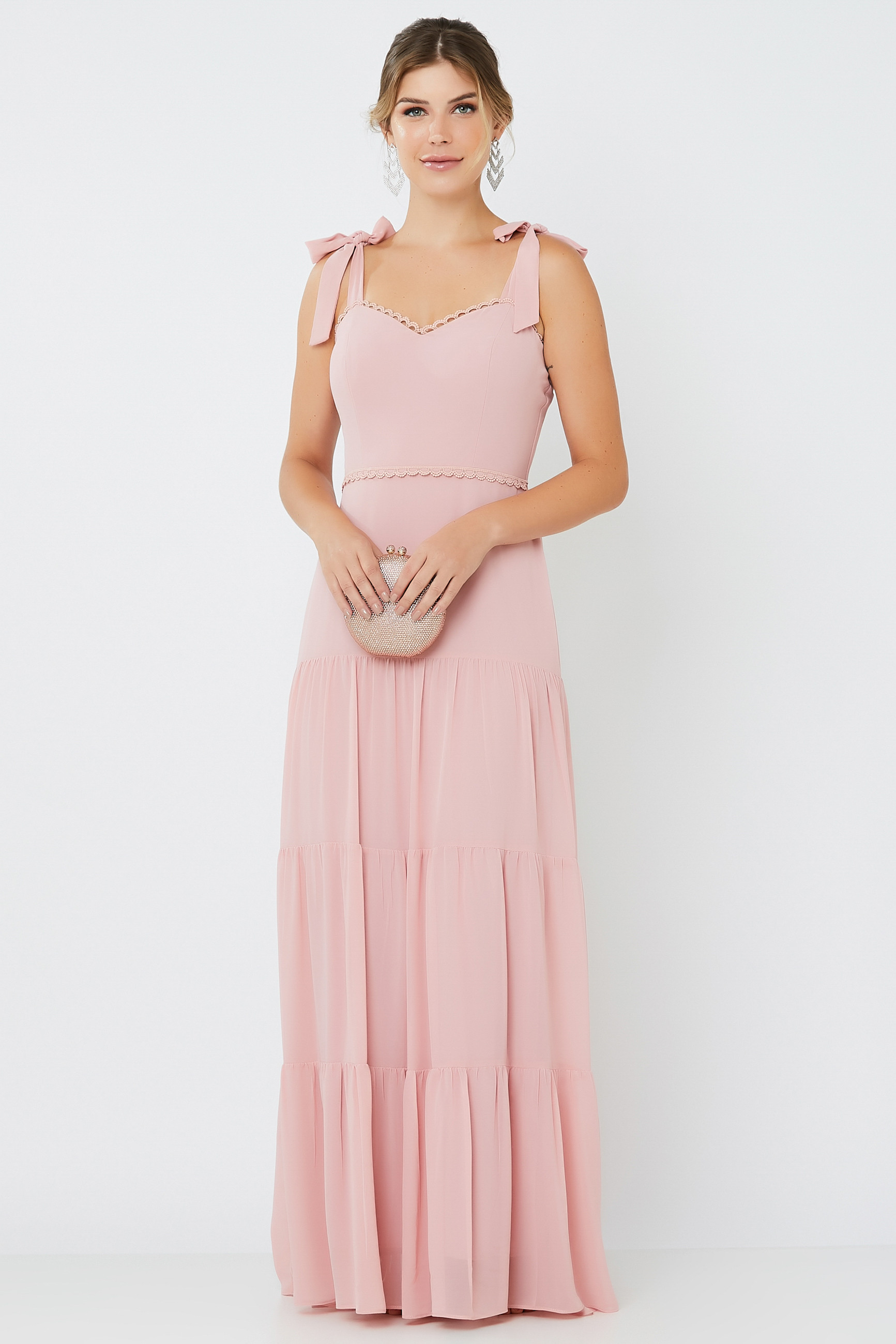 Vestido Longo Analu Rosa