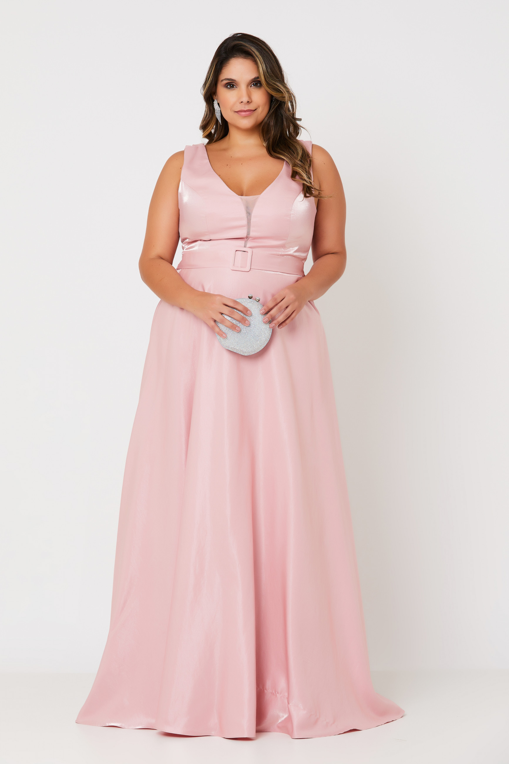 Vestido Longo Cecilia Rosa