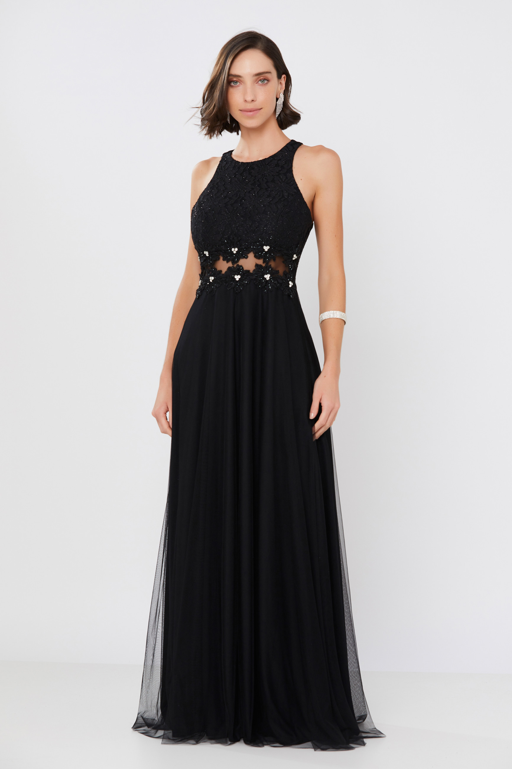 Vestido Longo Taina Preto
