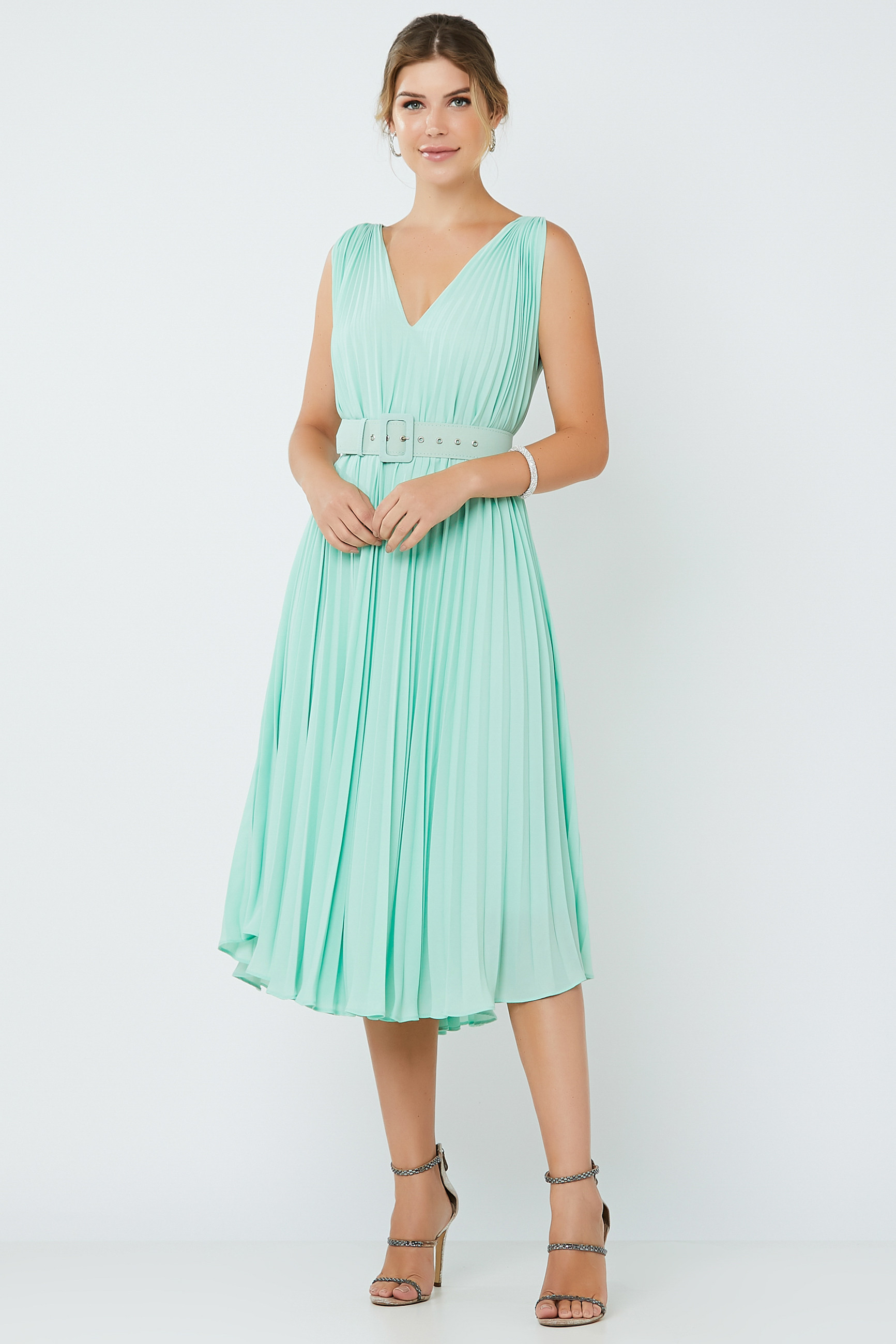 Vestido Midi Pietra Verde Menta