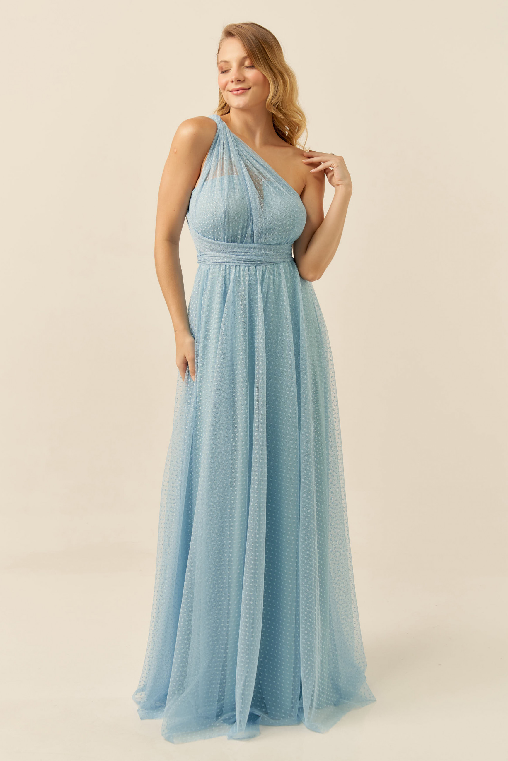 Vestido Festa Madrinha  Azul Serenity   Longo Ladydress
