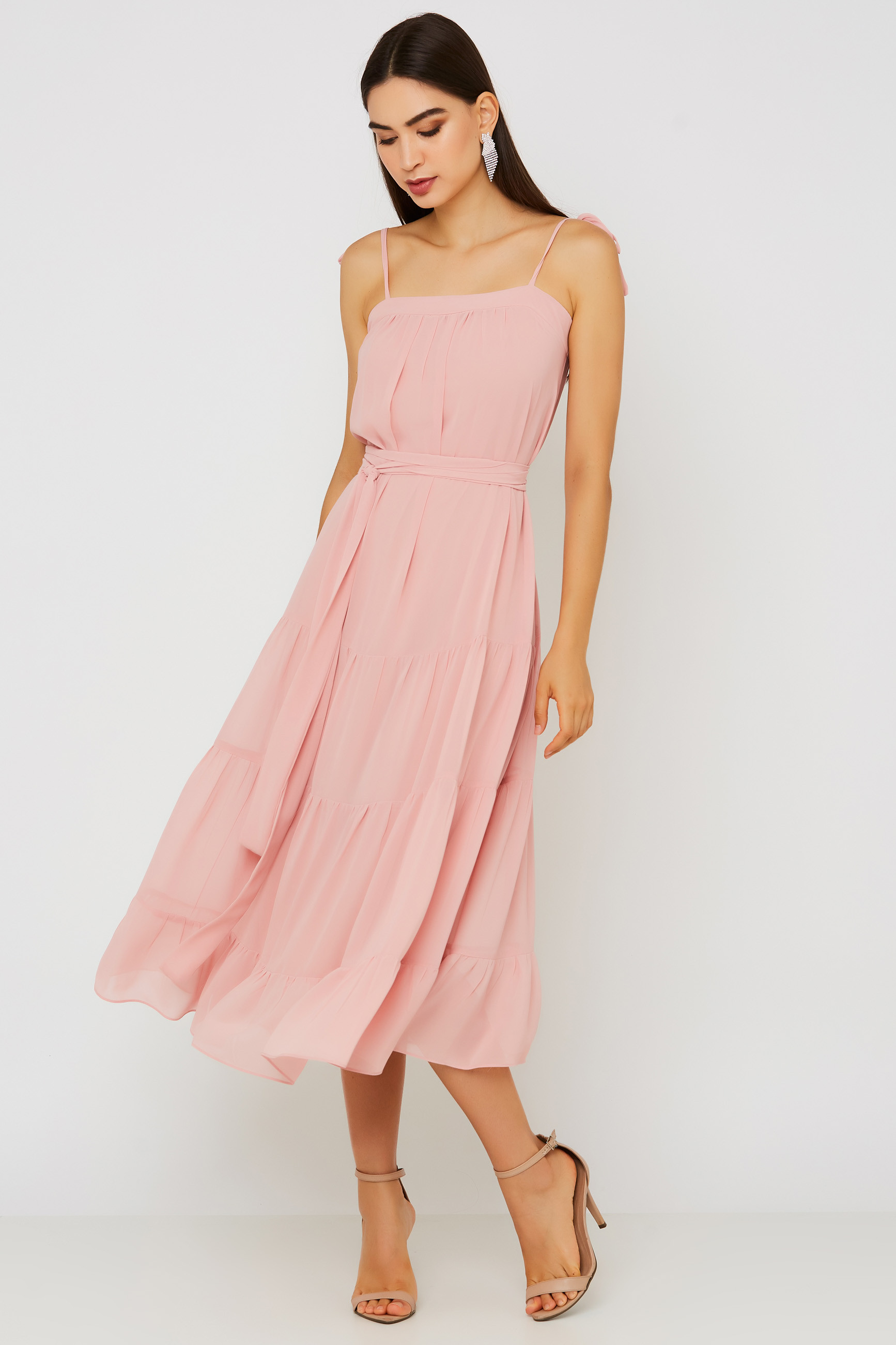 Vestido Midi Catarina Rosa