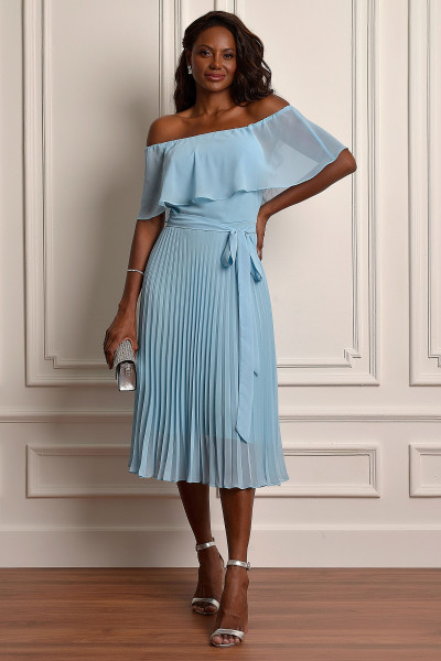 Vestido Festa Madrinha  Azul Serenity   Midi Ladydress