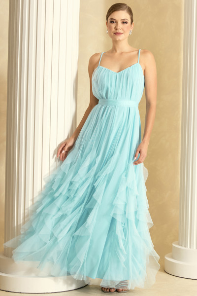 Vestido de Festa Longo Azul Serenity Inara Ladydress