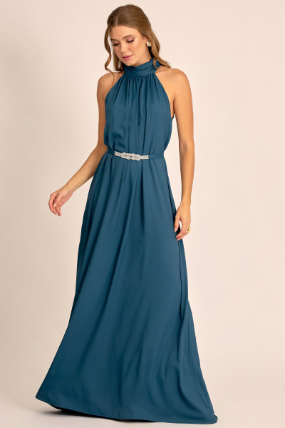 Vestido de Festa Longo Azul Petróleo July Ladydress