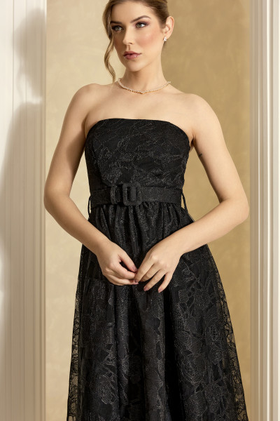 Vestido de Festa Midi Preto Lexie Ladydress