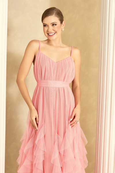 Vestido de Festa Longo Rosa Inara Ladydress