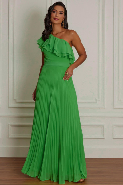 Vestido de Festa Longo Verde Bandeira Raquel Ladydress